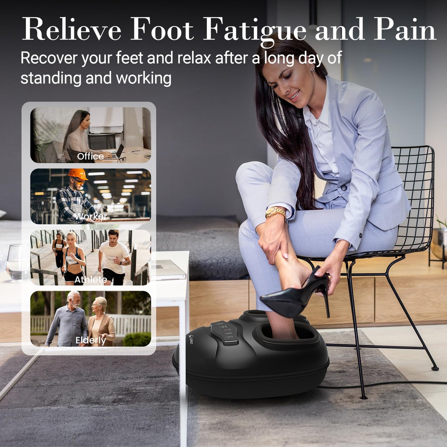 Smart Foot Massager with Heat for Neuropathy and Pain Relief - [2026 New Version], FSA Eligible HSA, Deep Kneading Foot Massager for Plantar Fasciitis, APP Mobile Remote Control, Gifts for Women Men