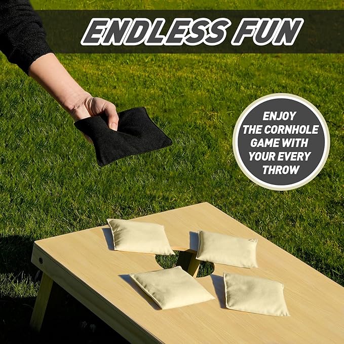 Cornhole Bags Set of 8 Regulation Corn Hole Bean Bags for Cornhole Game, Professional Weather Resistant Corn Hole Bags with Tote Bag