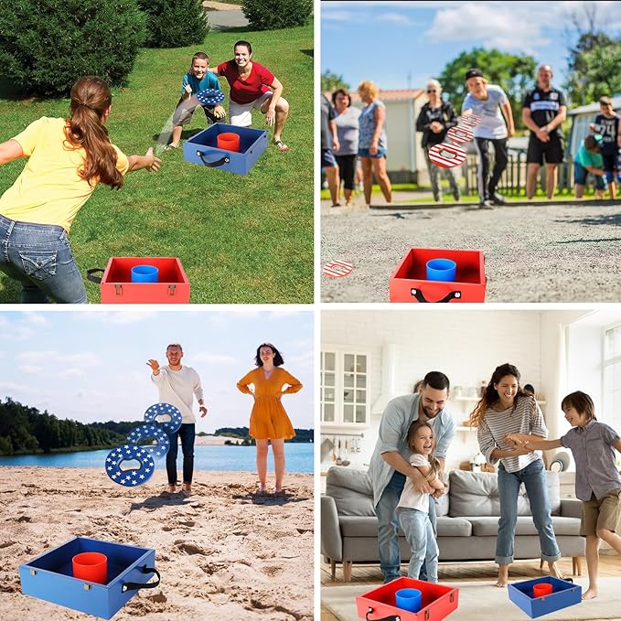 GSE Games & Sports Expert Premium Wood Washer Toss Game Set with 8 Washers with Bottle Opener for Adults and Family. Portable Lawn Game for Beach, Backyard, Pitching, Tailgating, Camping