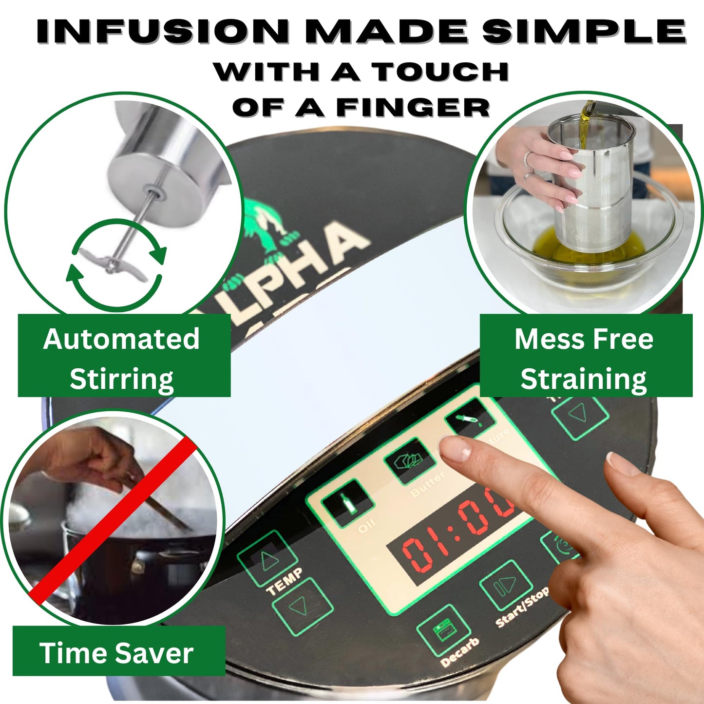 Decarboxylator Infuser Machine, Butter Machine, Magic Infuser, Decarboxylation Decarb Infusion, Botanical Extractor, Make Magical Herbal Infusions Butter, Oil or Tincture, Kit Includes Butter Mold