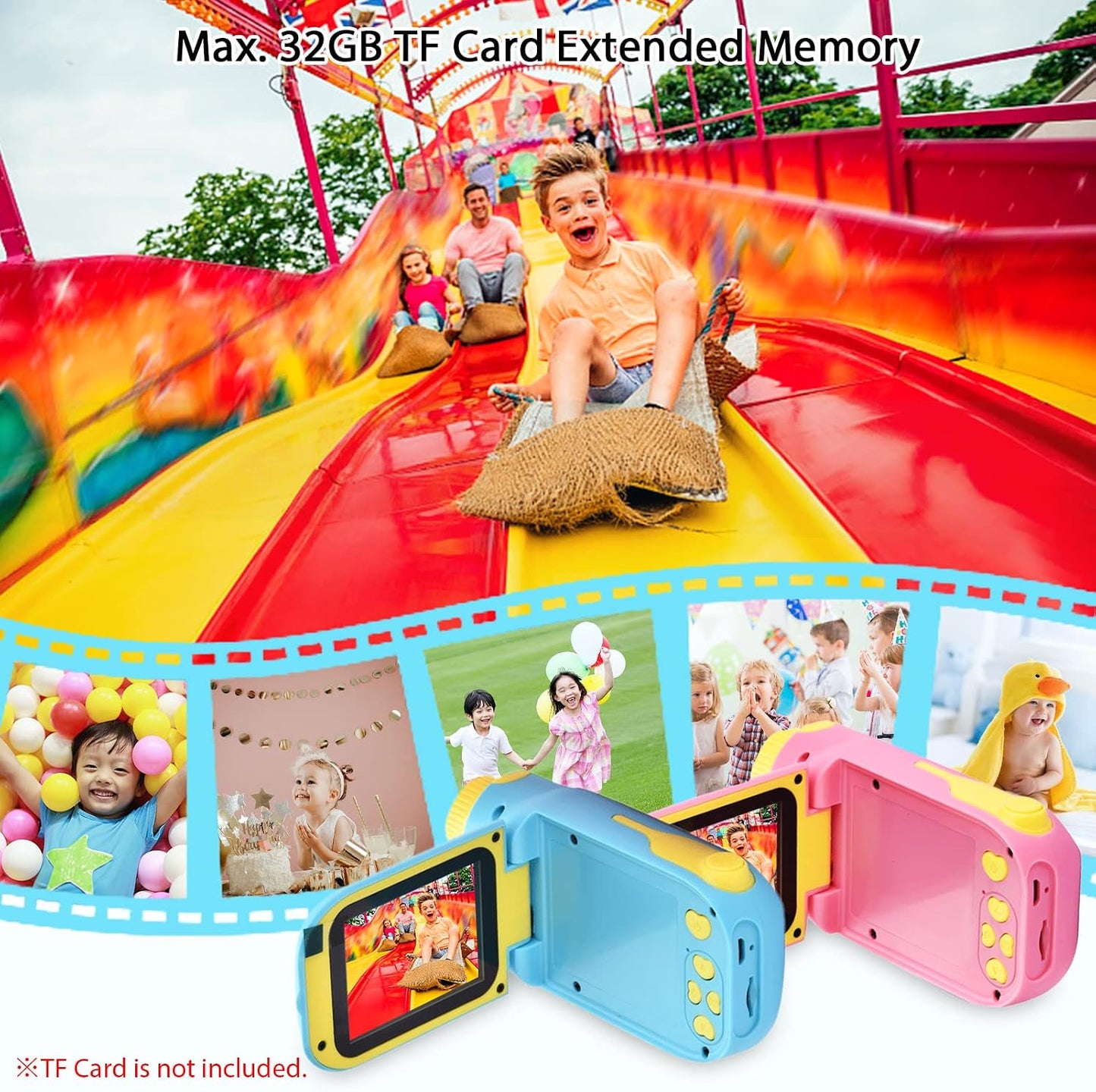 Andoer 1080P 20 2.4 Inch mega Pixels High Resolution Kids Video Camcorder Portable Mini Digital Camera with Large