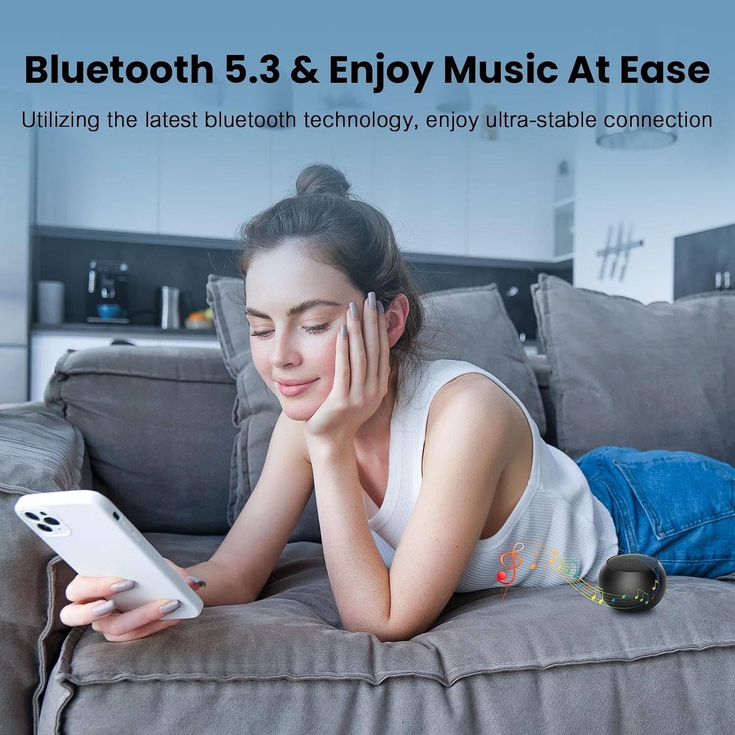 dotn 2026 5W IP7 8H Mini Bluetooth Speaker, Super Bass Portable Wireless Speaker with Lanyard, Waterproof Playtime