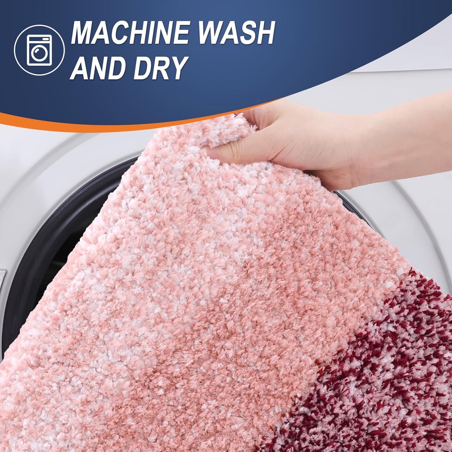 OLANLY Bathroom Rugs | Extra Soft Absorbent Microfiber Mat 34x21 - Quick Dry, Machine Washable, Red