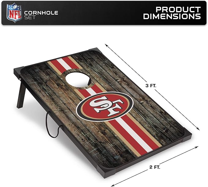 Wild Sports NFL 2' x 3' MDF Deluxe Cornhole Set - with Corners and Aprons