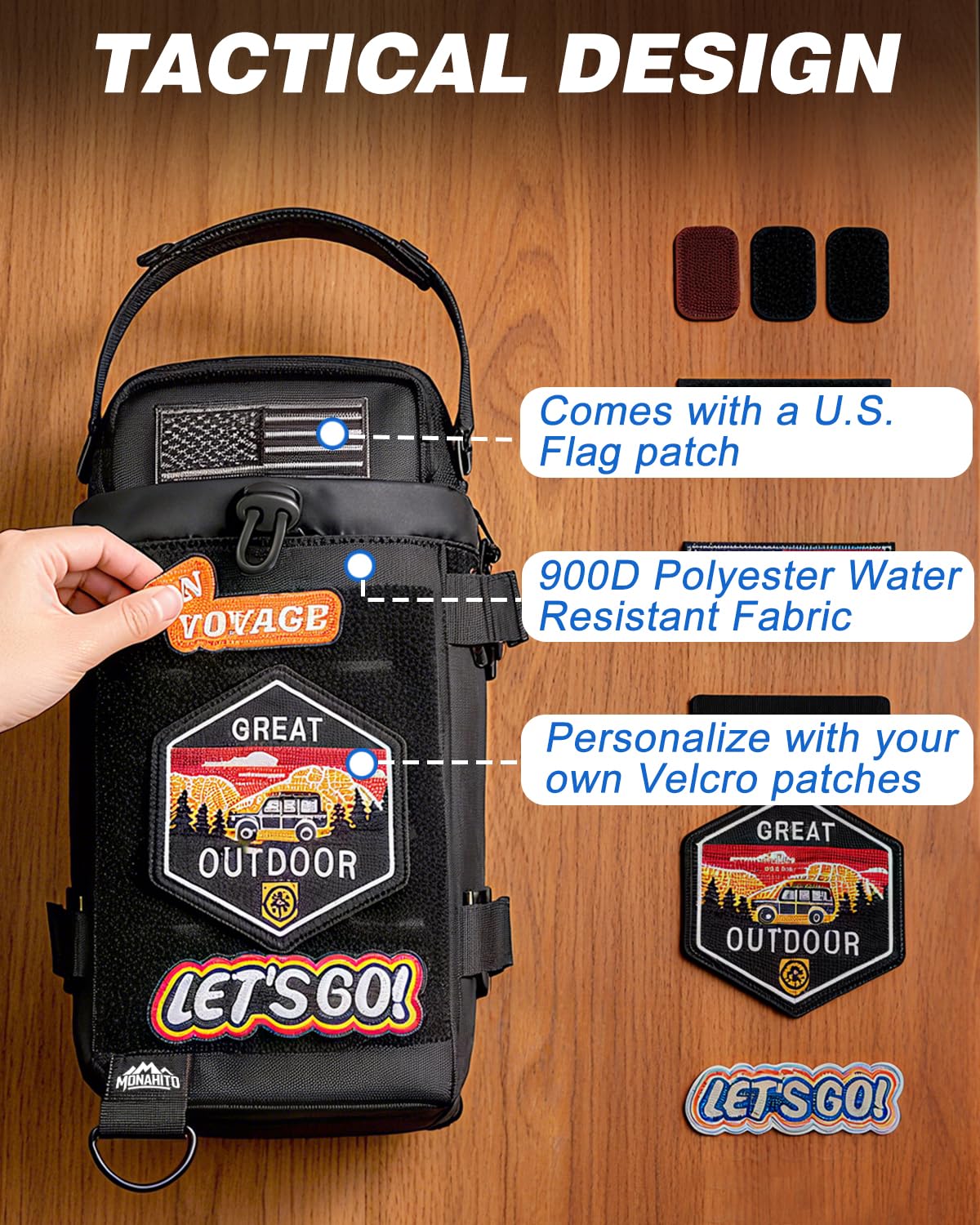 Magnetic Gym Bag for Men - Water Bottle Carrier Holder Bag with Shoulder Strap, 4 Built-in Magnets Gym Gifts for Men