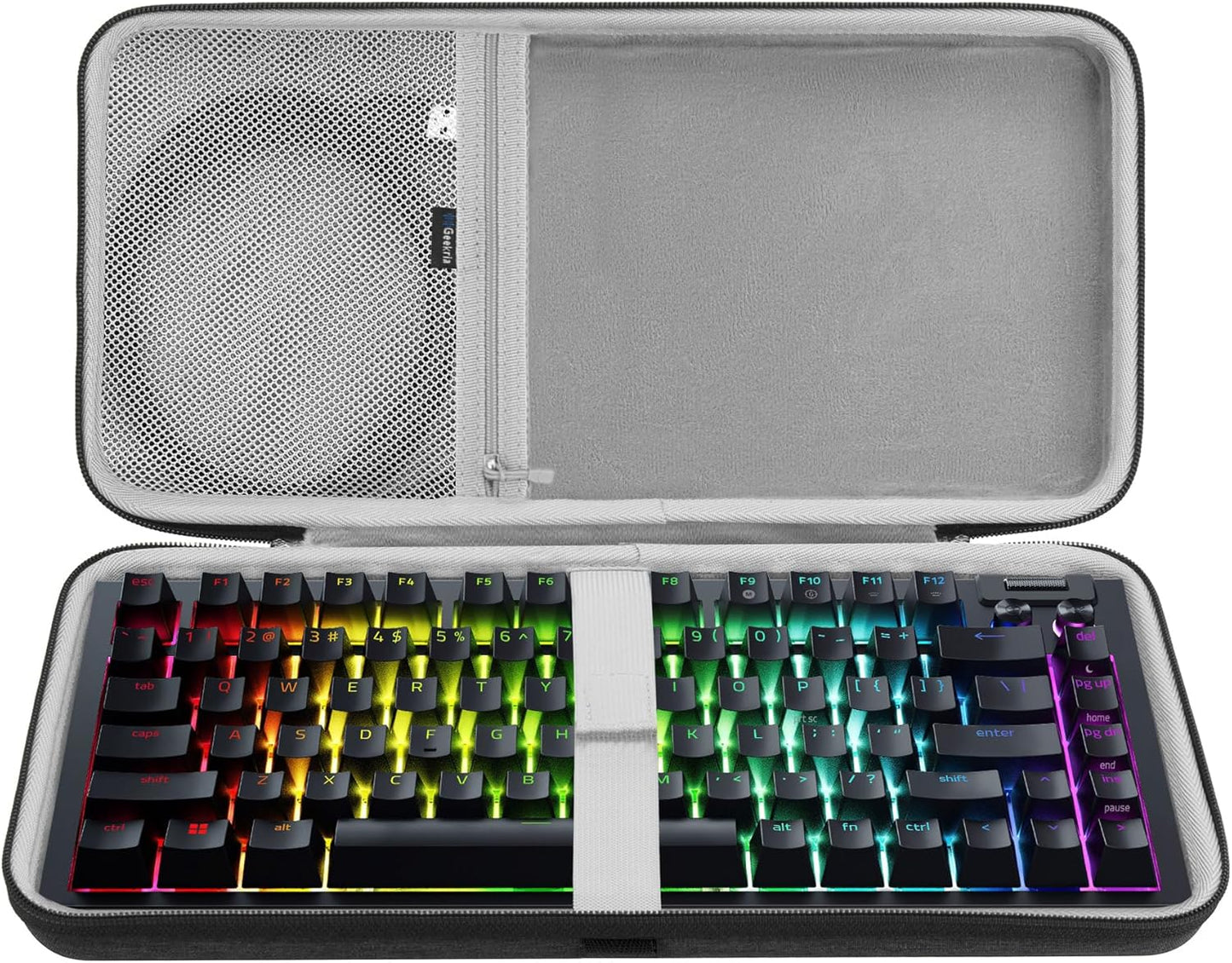GEEKRIA 75% V4 75%, B75 Q1 HE/Q1 S75 84 Keyboard Hard Shell Case, Compatible with Razer BlackWidow YUNZII PRO, Keychron