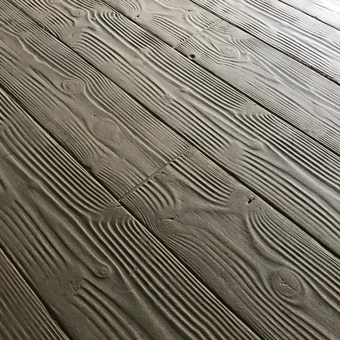 9" Natural Wood Concrete Stamps Mat - (48"x9"x3) Durable Polyurethane Rigid Stamp for Driveways, Walkways and Patios SM 5000/3