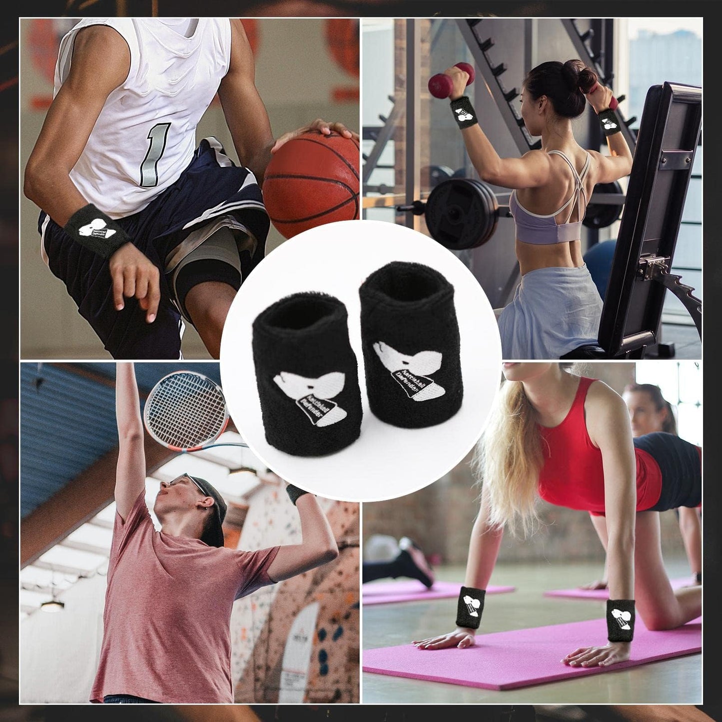 Prettyia exercise kettlebell bracers, suitable for kettlebell training, daily fitness training, promotion wrist cross-matching sweat band bracers-1 pair of bracers