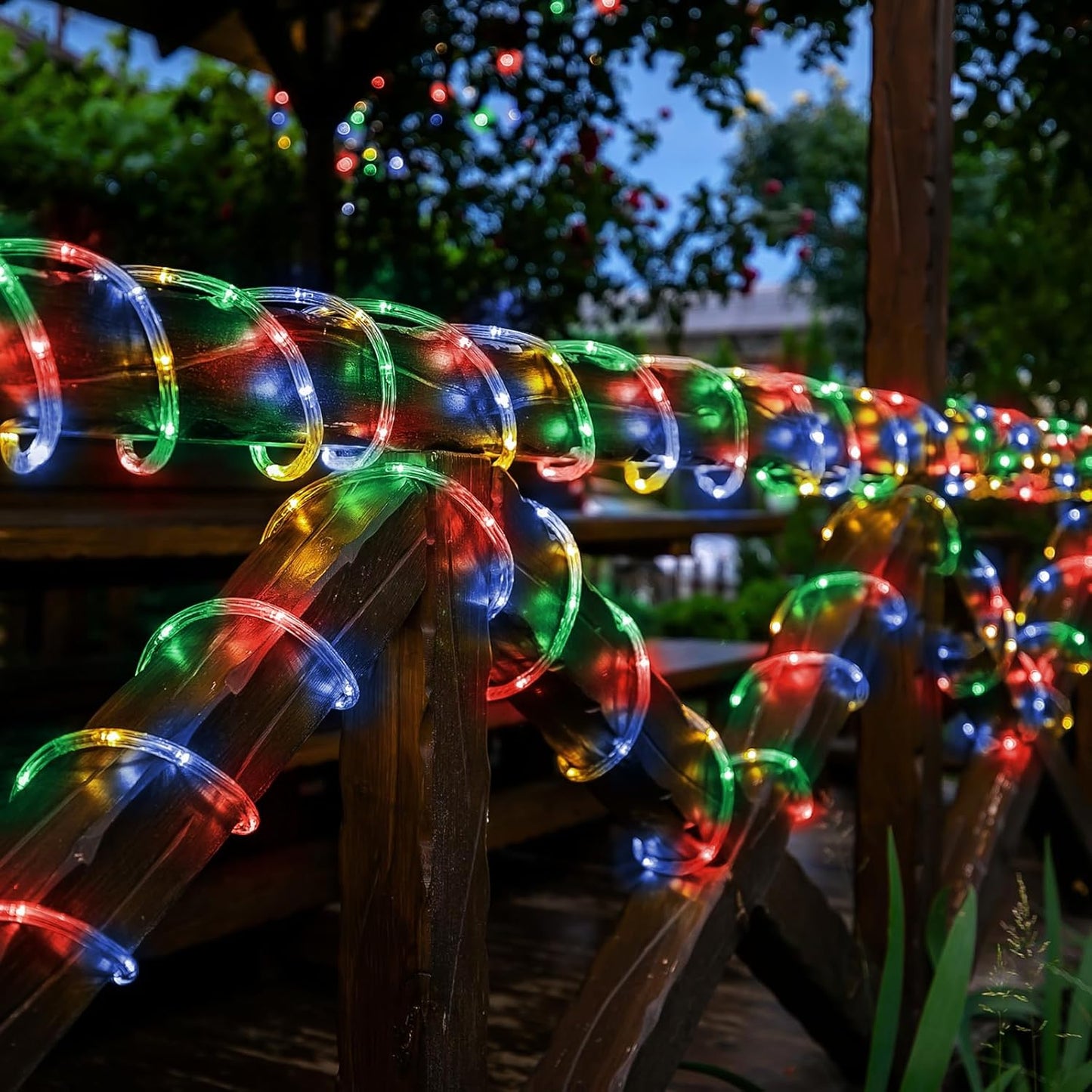 Solar Rope Lights by [Brand Name] | 132ft 400LED Waterproof Outdoor String Lights - 8 Modes for Garden & Patio Decor