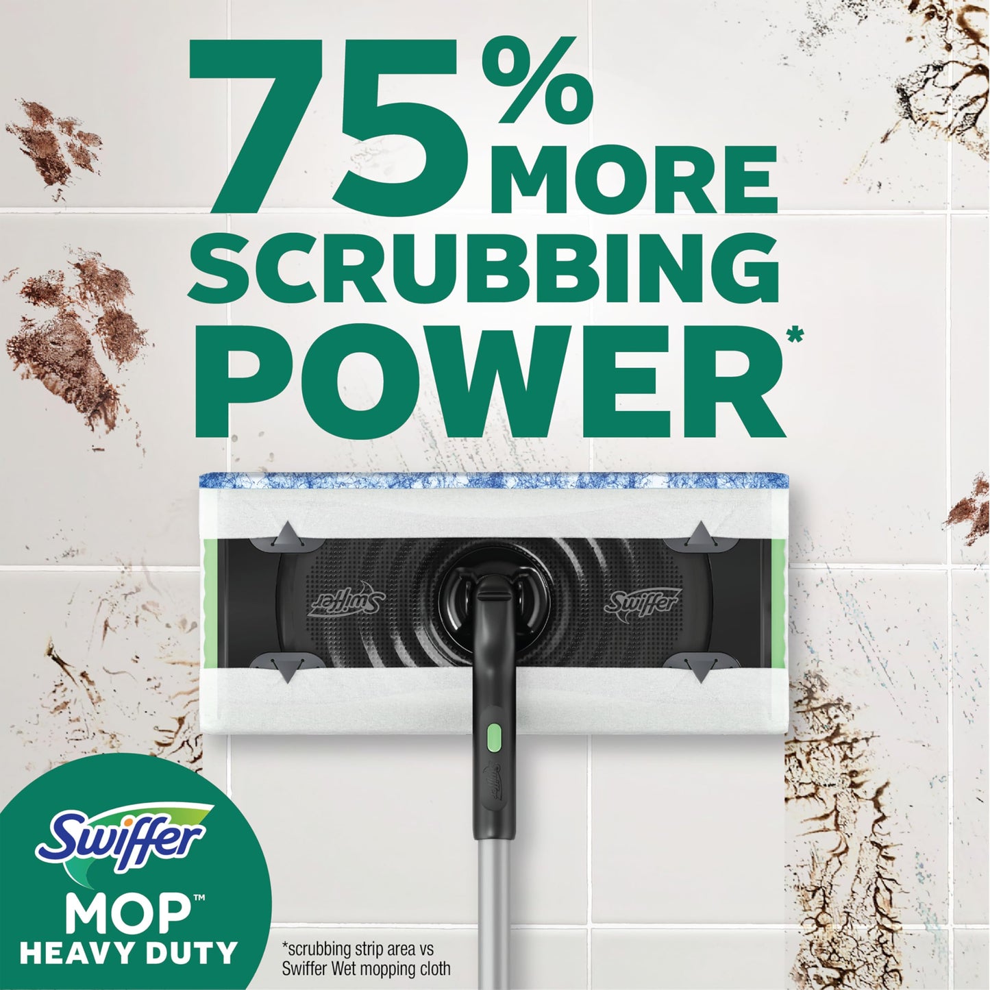 Swiffer Sweep & Mop Deluxe 2-in-1 Multi-Surface Kit for Floor Cleaning, Includes 1 Sweeper Device, 5 Dry Sweeping + 6 Wet Mopping Heavy Duty Cloths, Black