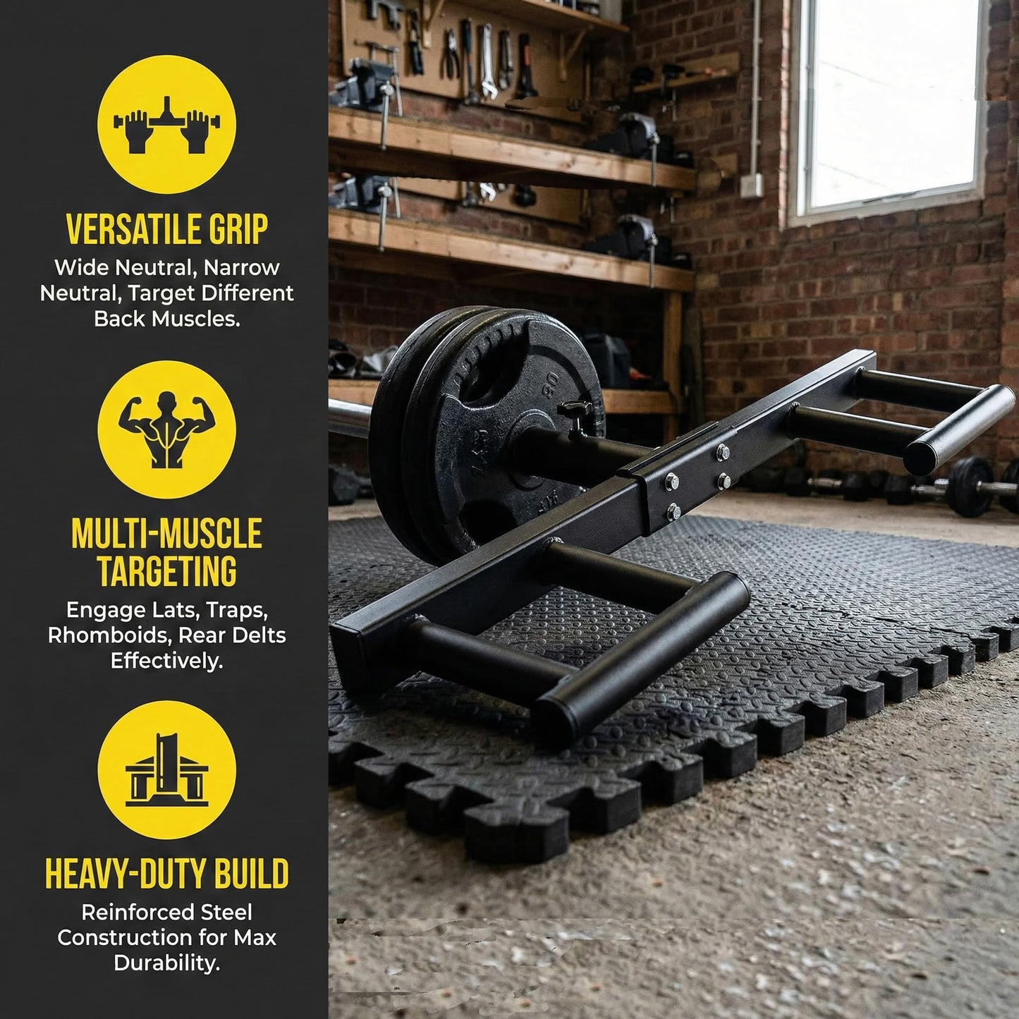 LXDHSRTA Viking Press Landmine Handle Attachment for 2 inch Olympic Barbell – Heavy Duty Iron Handle for Deadlift, Squat, Row, Press – Home Gym Strength Training Equipment