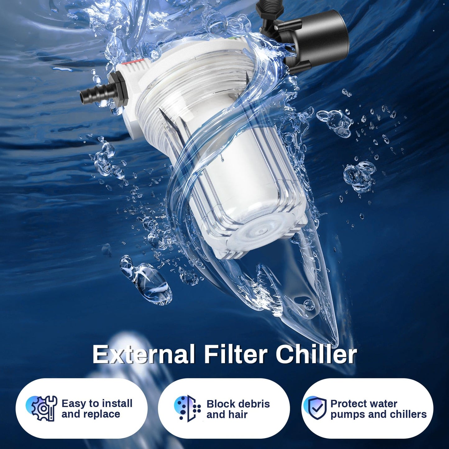 Treeshome Ice Bath Water Chiller for Cold Plunge Tub, 1/3 HP Cold Plunge Chiller with Filter & Pump, Insulated Hoses, Ideal for Therapy Recovery 110V