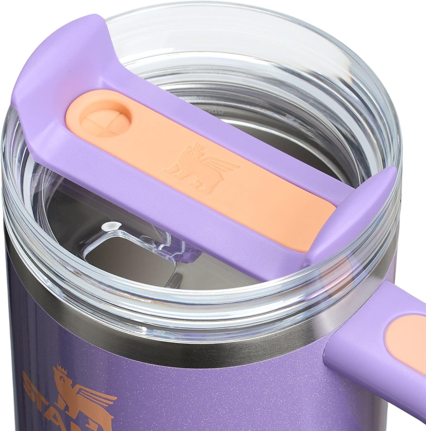 STANLEY Quencher H2.0 Tumbler - 20 oz Insulated Stainless Steel with Handle & Straw | Periwinkle Shimmer
