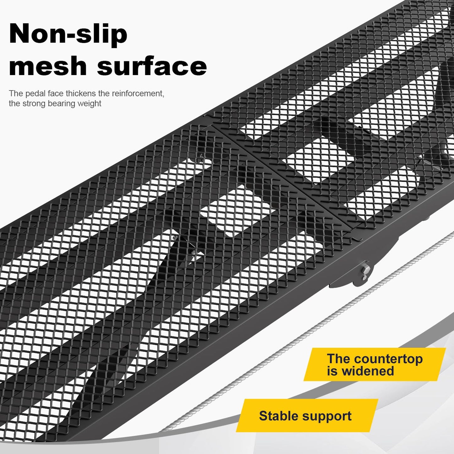 Scaffolding Platform 15.75"x59.05" Adjustable Work Platform Support 330 lbs Portable Scaffold 5 Gear Adjust Height 31 to 46 inches Folding Ladder Step Stool Non Slip