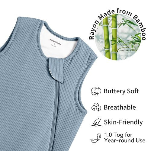BubblePanda Sleep Sack - Supersoft Bamboo Toddler Sleeping Bag 24-36 Months | 1.0 Tog Breathable Design