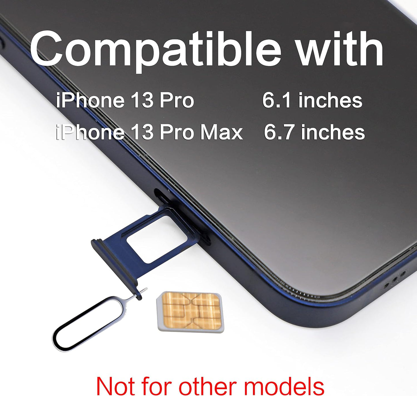 13 13 ASDAWN Replacement for iPhone Pro Max SIM Card Slot Tray Holder Compatible with iPhone Pro SIM Card Tray Slot