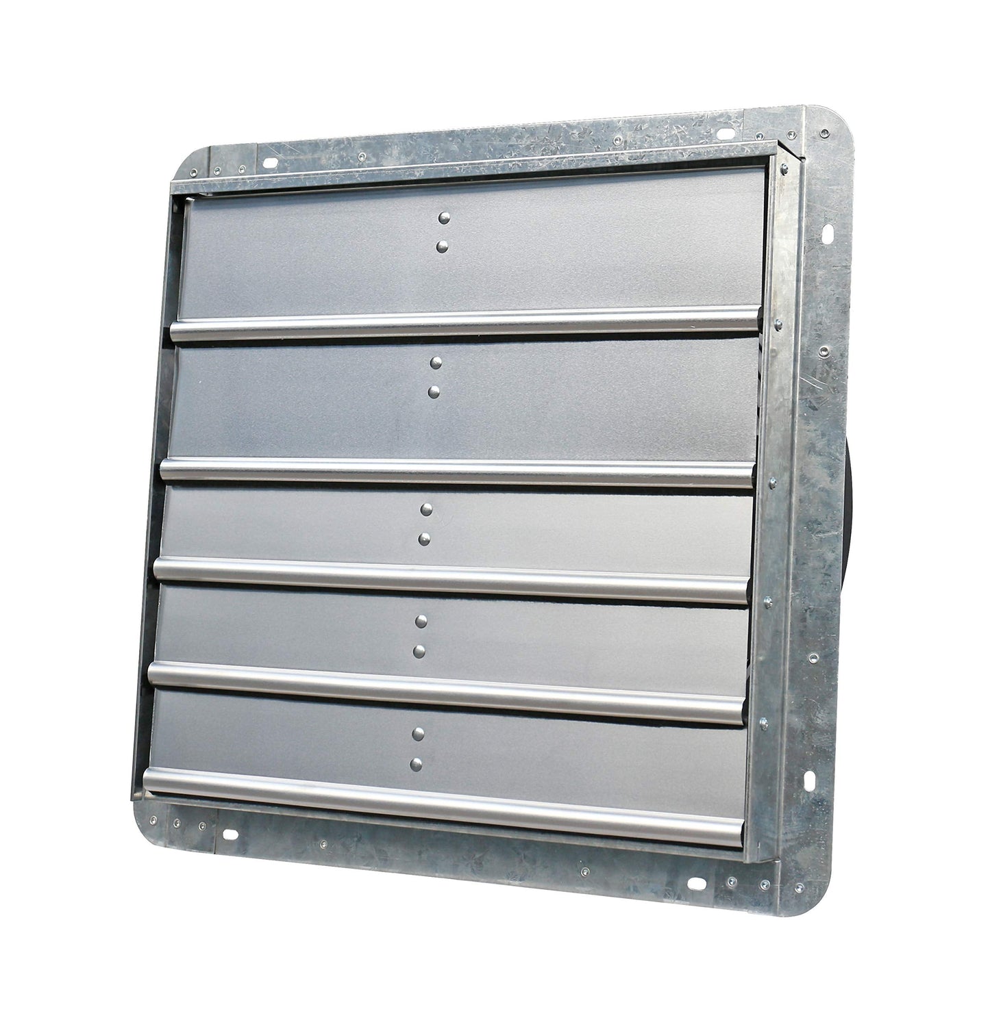 iLiving - 18" Wall Mounted Shutter Exhaust Fan - Automatic Shutter - Single Speed - Vent Fan For Home Attic, Shed, or Garage Ventilation, 3852 CFM, 5800 SQF Coverage Area, Silver (ILG8SF18S)