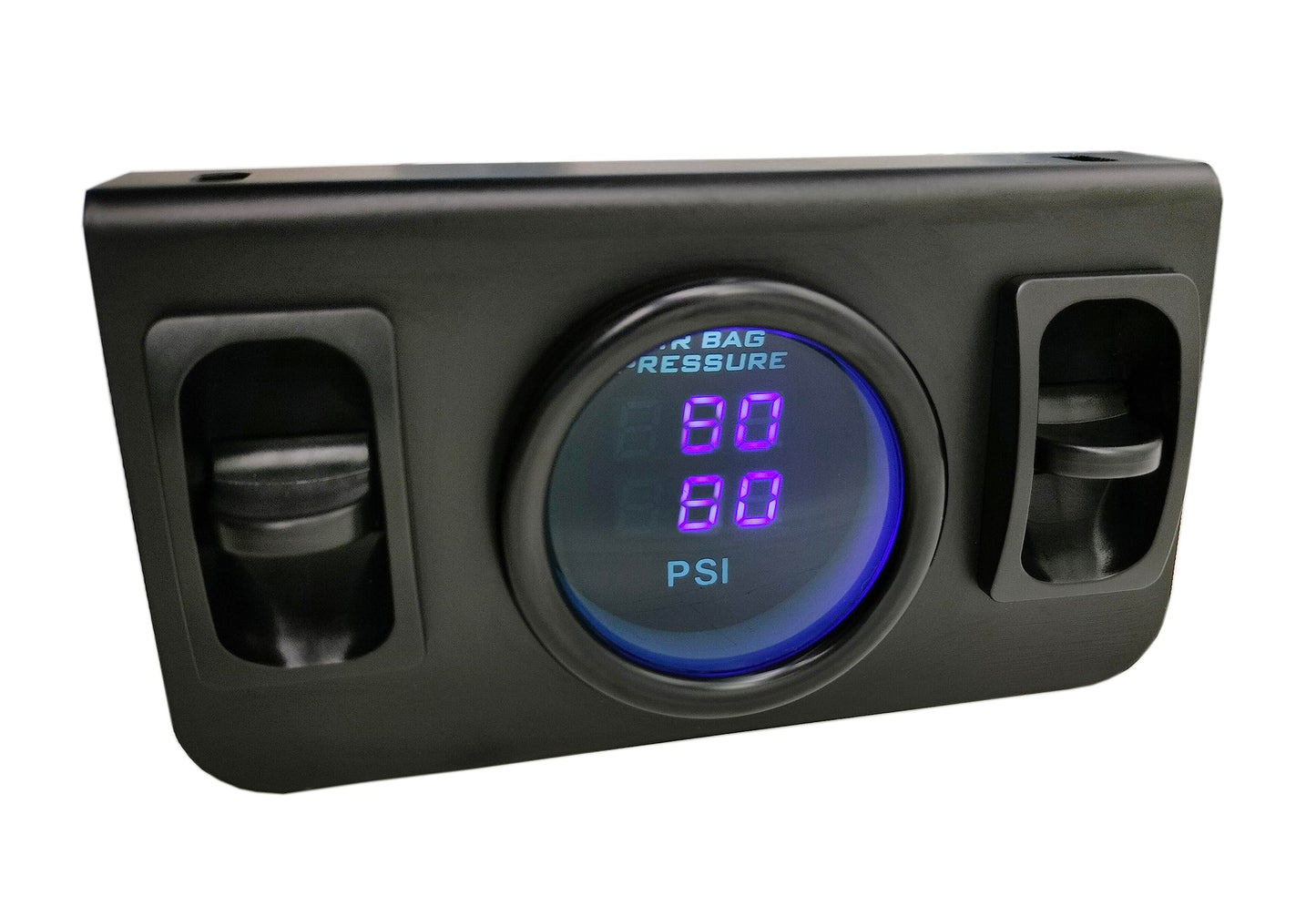 in Cab Dual Air Gauge Control Kit with Digital Paddle Switch for Air Pressure Sensor Control of Air Suspension Kit (Blue)