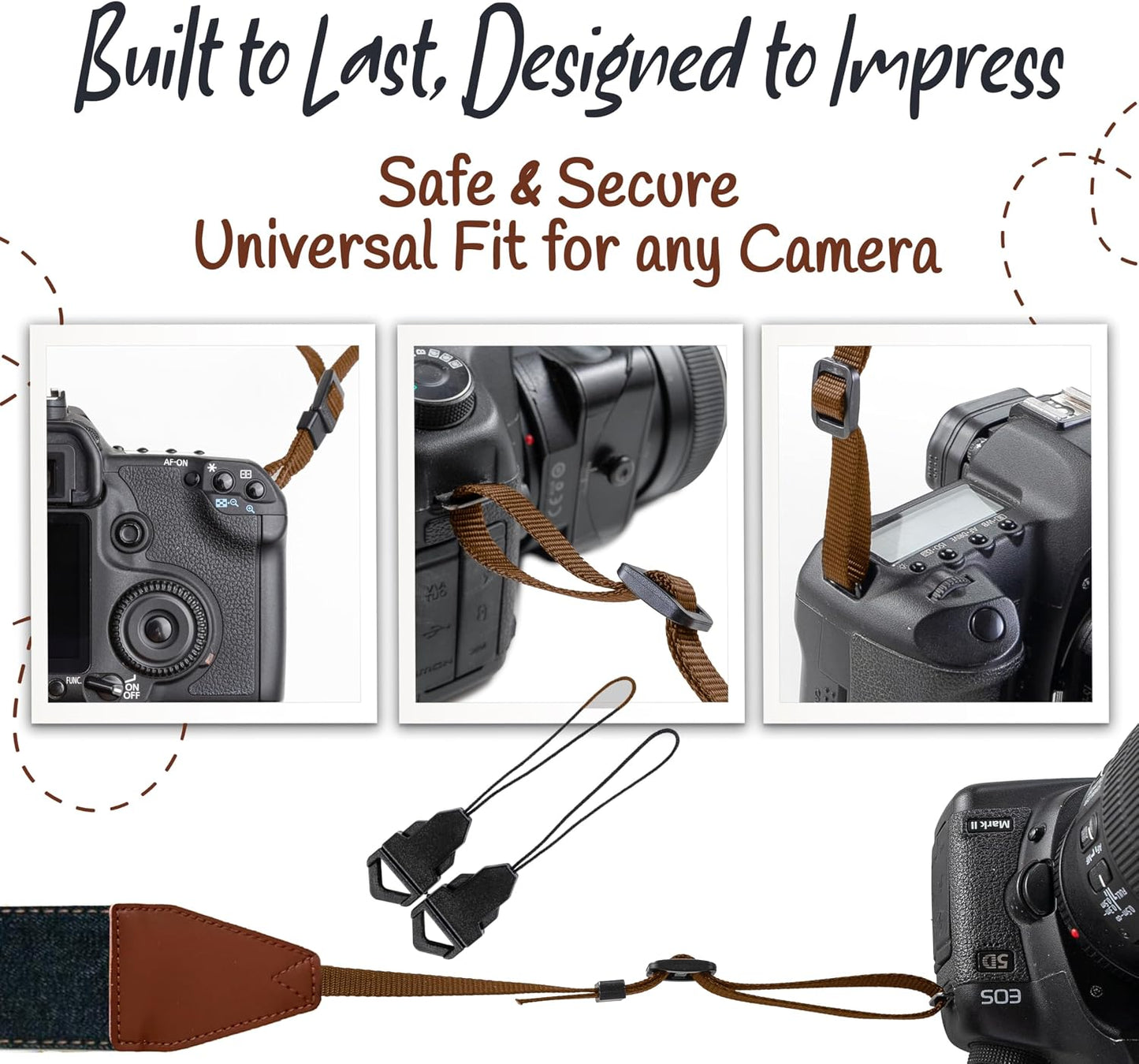 Art Tribute Camera Strap for All DSLR and Mirrorless Cameras. Photographers Strap Neck, Shoulder & Crossbody Camera