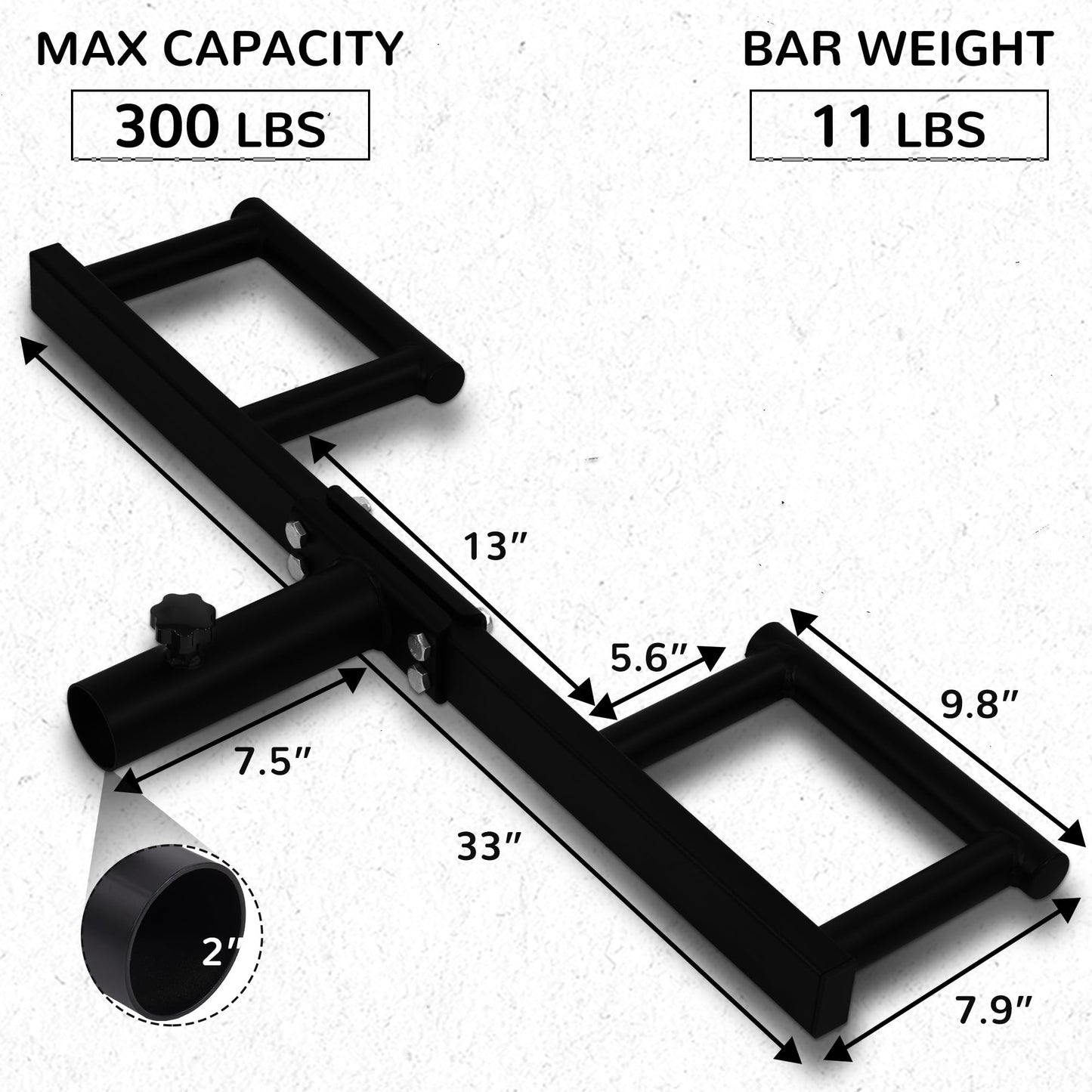 Fitvids Viking Press Landmine Handle Landmine Attachment Fits 2-Inch Olympic Barbell Heavy Duty Steel Black
