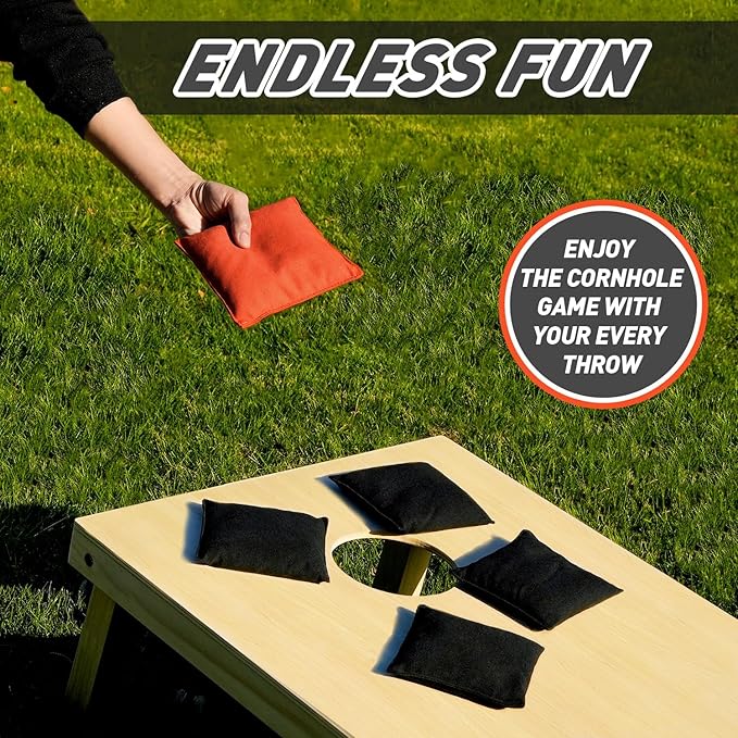 Cornhole Bags Set of 8 Regulation Corn Hole Bean Bags for Cornhole Game, Professional Weather Resistant Corn Hole Bags with Tote Bag