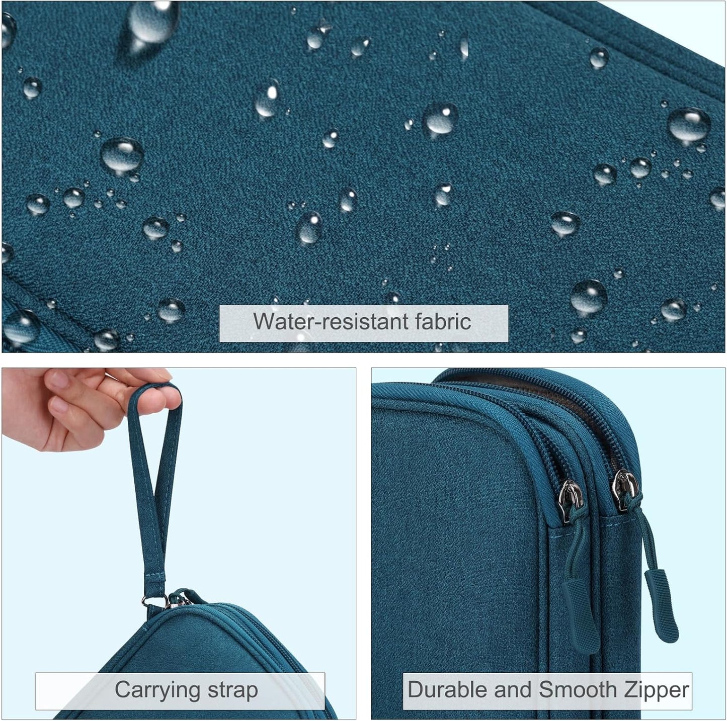 FYY Electronic Organizer, Travel Cable Organizer Bag Pouch Electronic Accessories Carry Case Portable Waterproof Double
