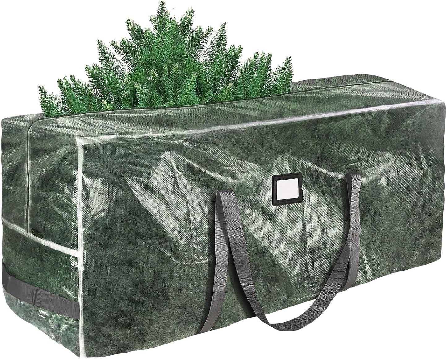BALEINE Christmas Tree Storage Bag - Heavy Duty Extra Large with Reinforced Handles & Dual Zippers | 7.5 ft Transparent