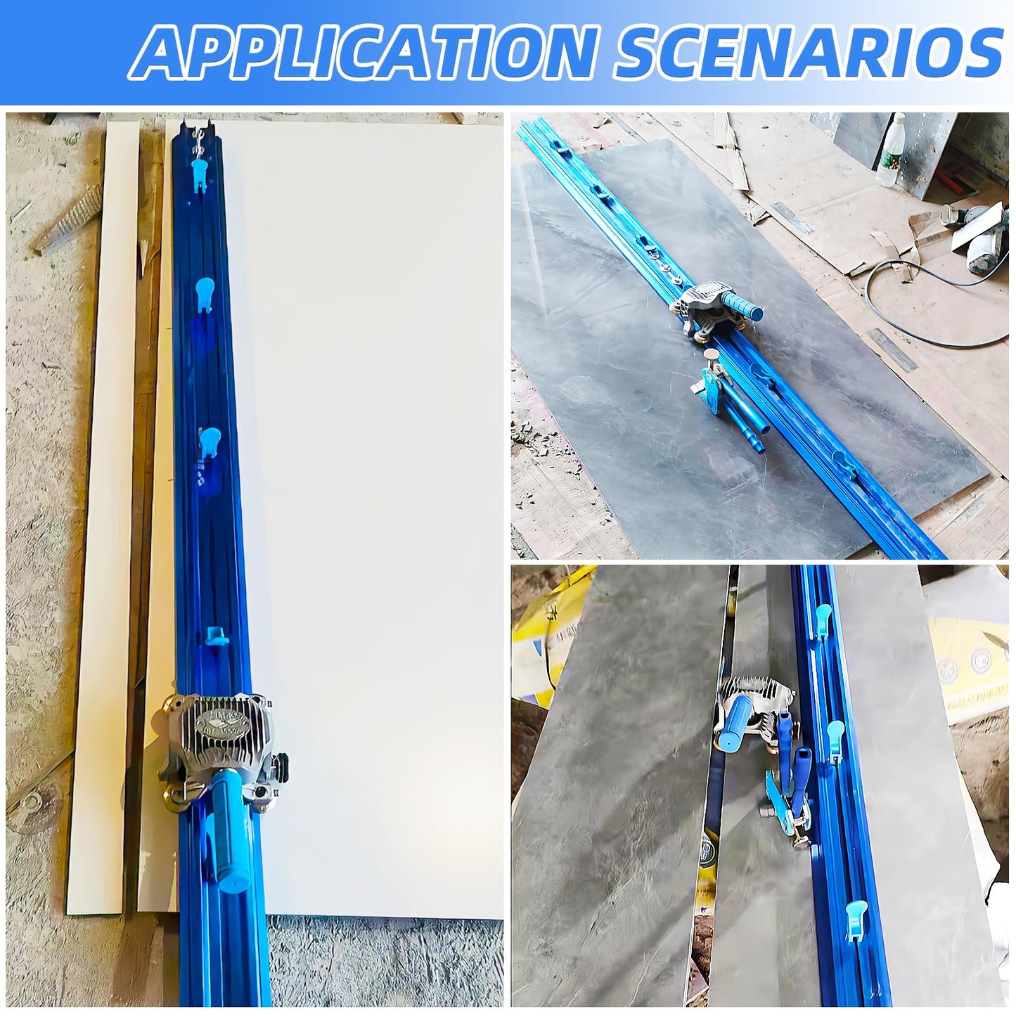 SDLOOL 87 Inch Manual Tile Cutter, for Large format Ceramic Porcelain Tiles, Professional Porcelain Slab Cutting Machine with Double Rails Design Table Tile Cutter Hand Tools