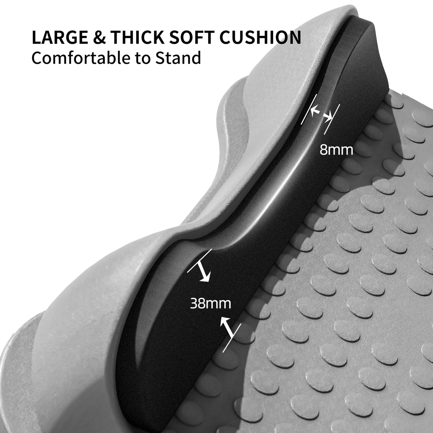 PROIRON Slant Board, Adjustable Calf Stretch Board, Thick Heel Pad for Comfort Stretching, Calf Stretcher Incline Board, Anti Slip Surface & Base for Safe Exercise, Ankle Heel Mobility, 10"x10",Gray