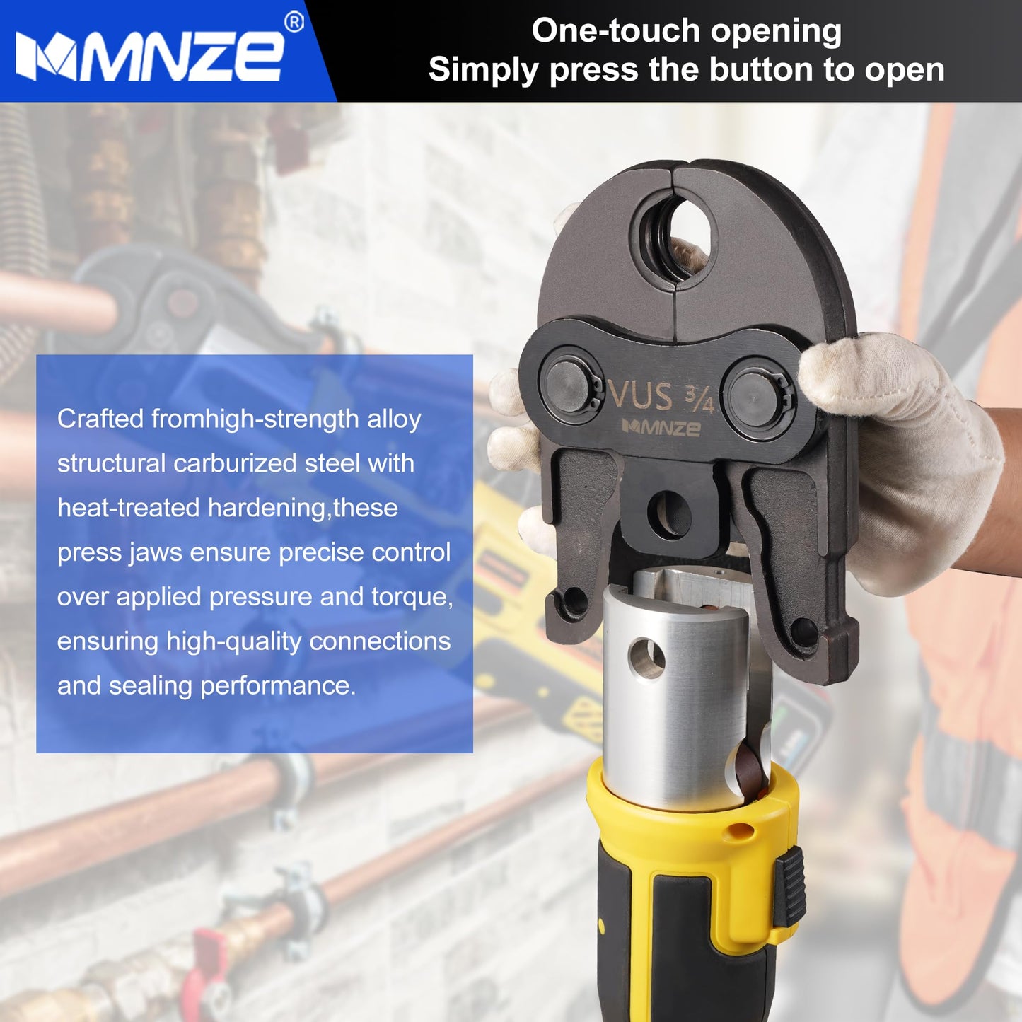 MMNZE 6 PCS Standard ProPress Jaws Kit, 1/2", 3/4", 1",1-1/2", 1-1/4", 2", Pro Press Jaws, Compatible with Standard ProPress Tools