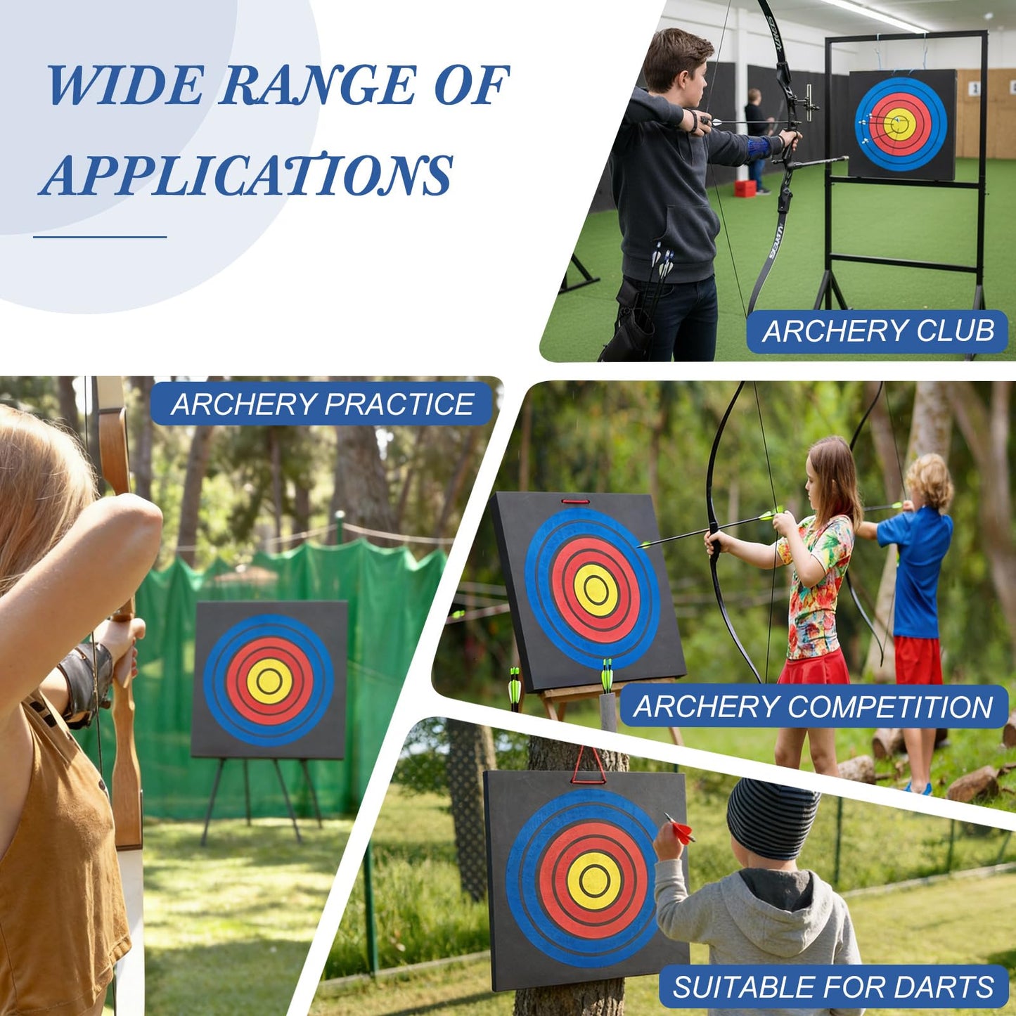 Sumind 2 Pack 20" Foam Archery Target Block High-Density EVA Foam Target for Backyard Archery & Knife Throwing Targets for Backyard Practice, Training, Outdoor Entertainment