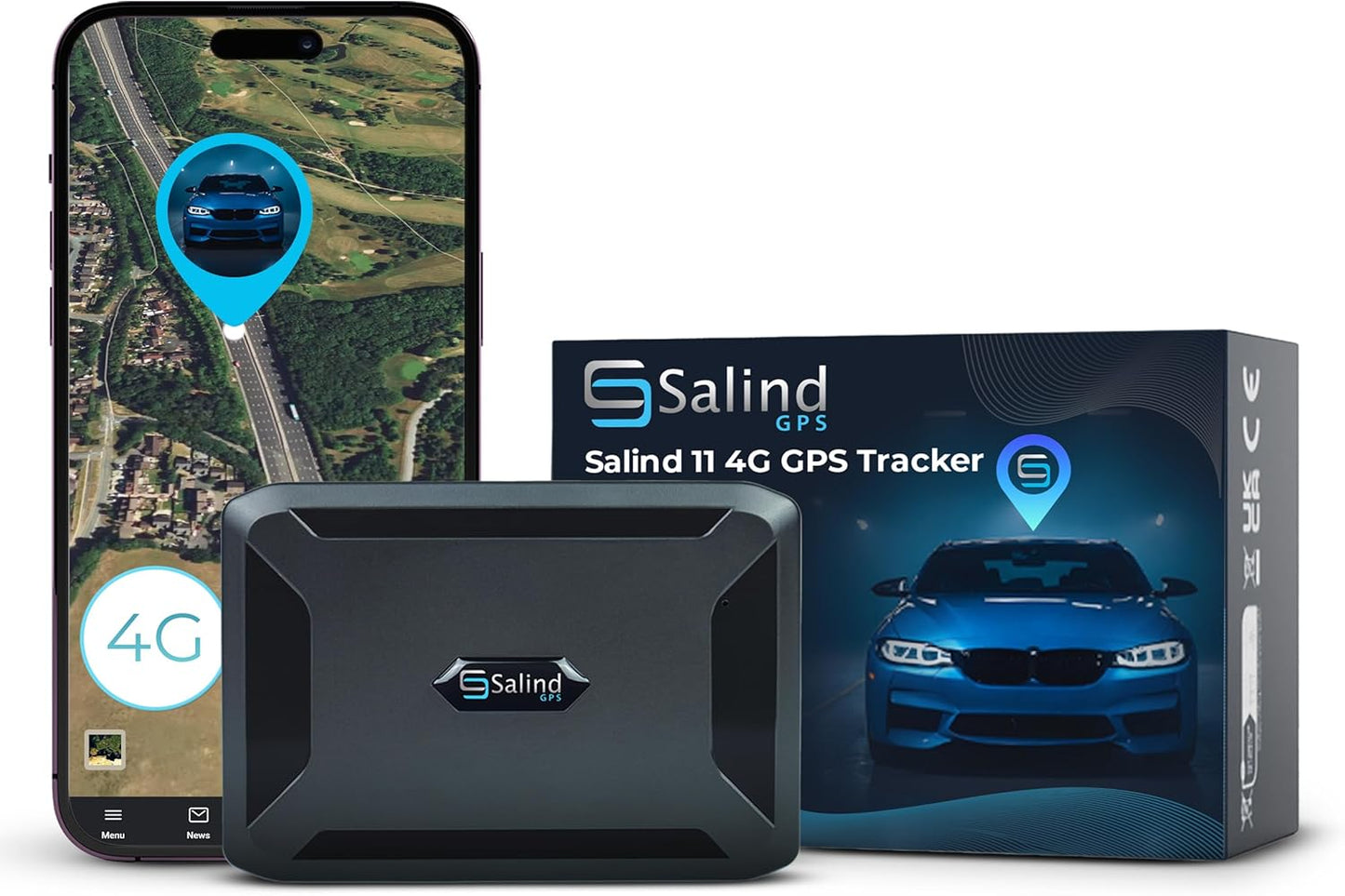 Salind GPS 11 4G 70 Tracker - Real-Time Tracker for Vehicles, Cars, Fleets, LTE Device w/Magnetic, US