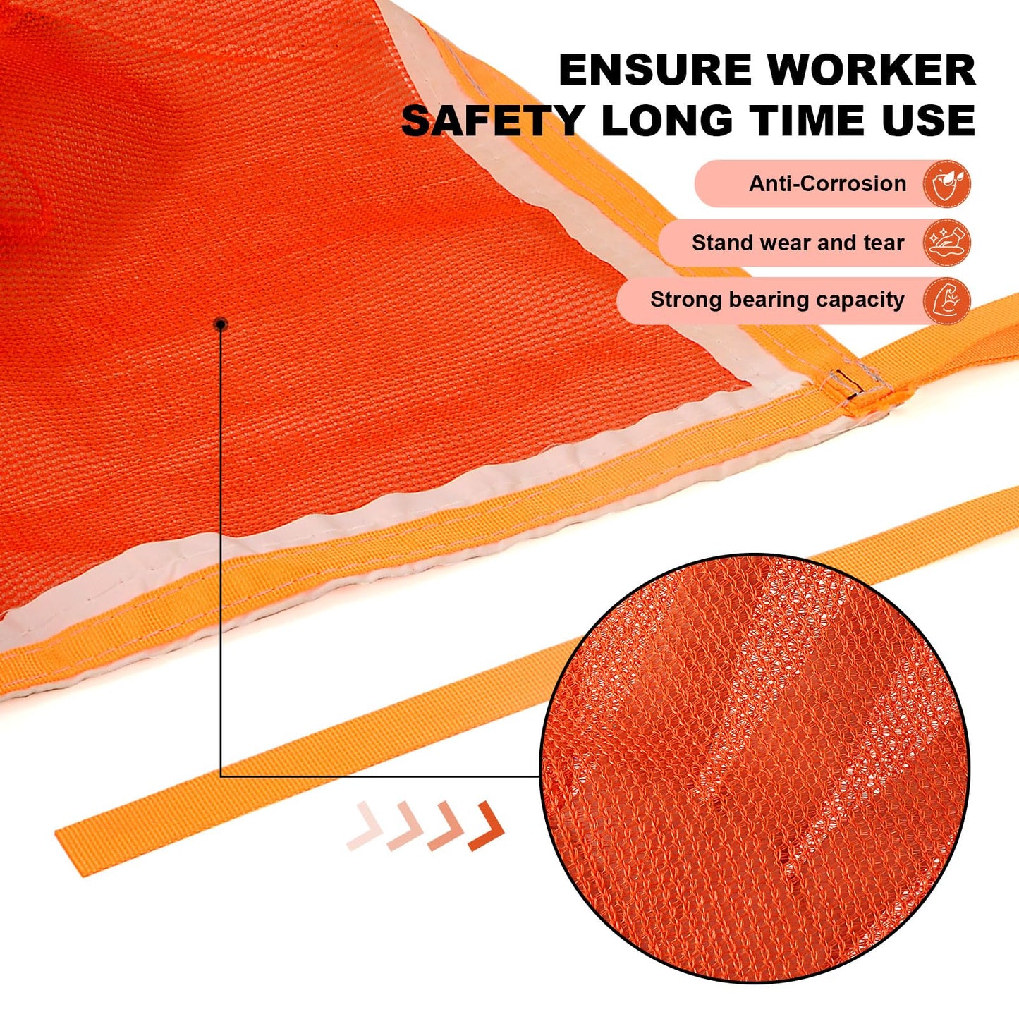 Superior Pump Jack Safety NET, Fire Retardant Construction Safety Debris Netting, 20 ft Industrial-Strength Scaffold Railing Net Enclosure, Workplace Safety Protection, Visibility Barrier