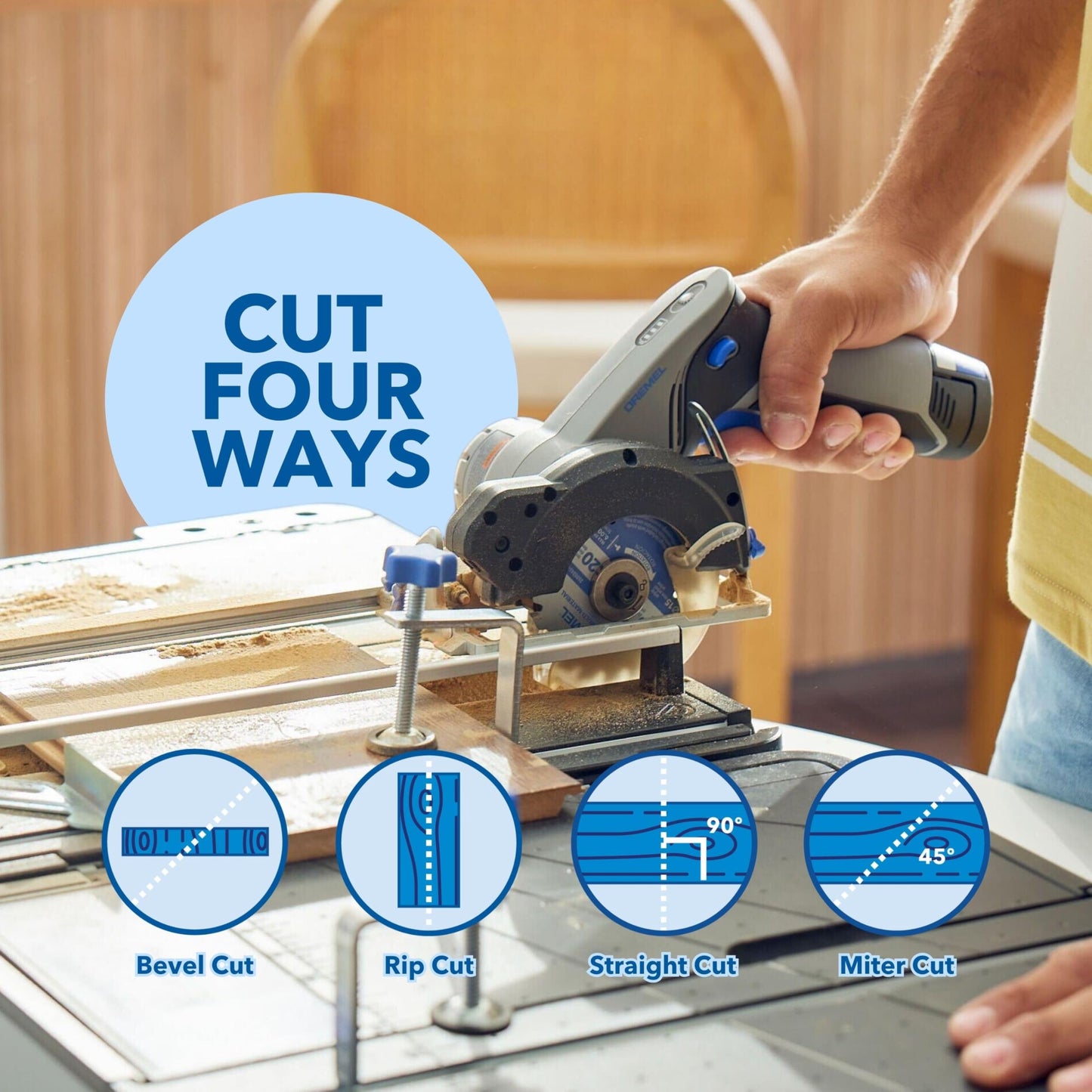 Dremel Blueprint Portable Saw Station with 12V Brushless Compact Circular Saw and Multi-Purpose Cutting Case (CS12V-S1C)
