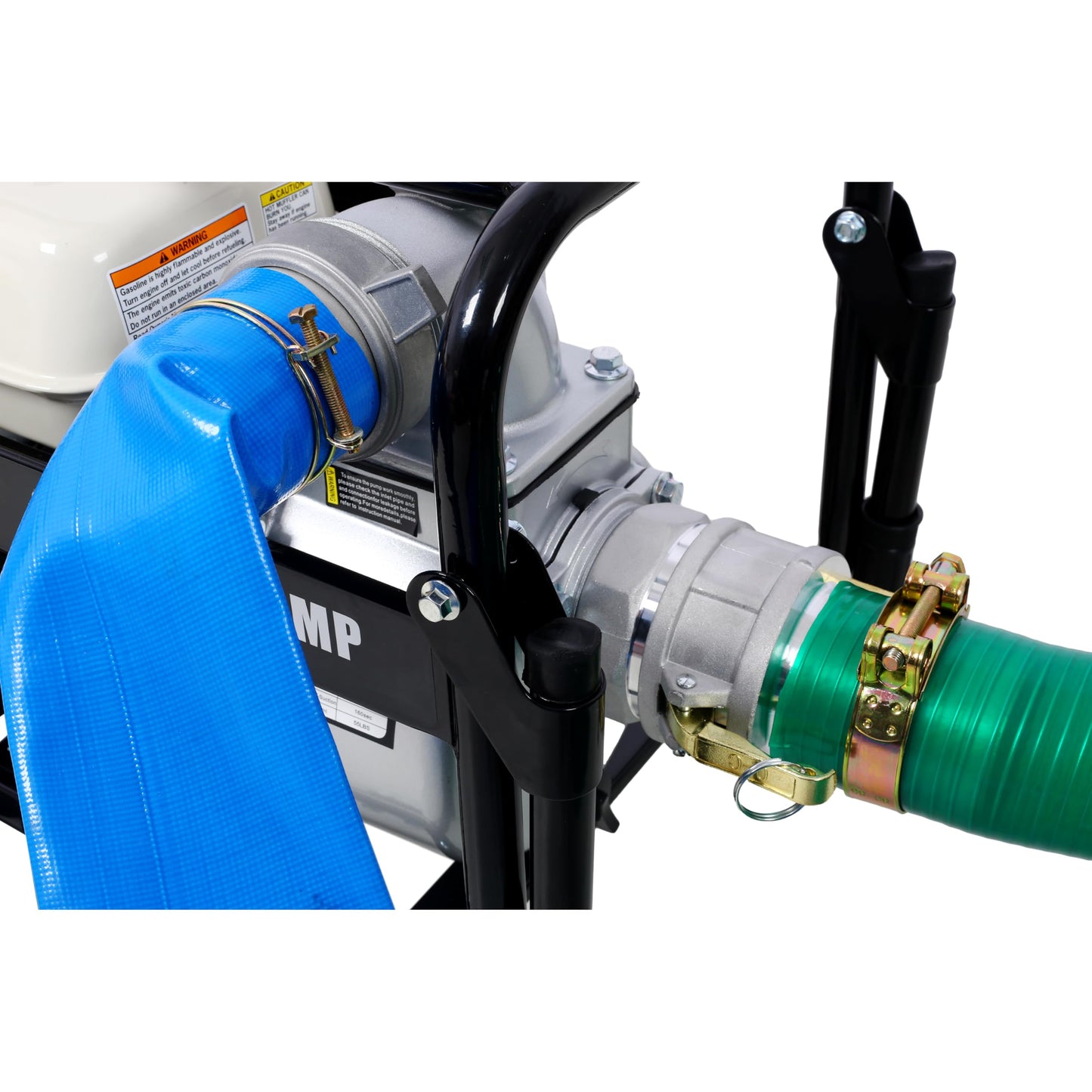 KEIKI 3" Water Pump, 264Gpm, 163cc for Honda GX160 Engine, 3IN NPT COUPLER with Accessories Kit and Handle Wheel, Semi-Trash Transfer Pump for Irrigation (With 25ft Hose)