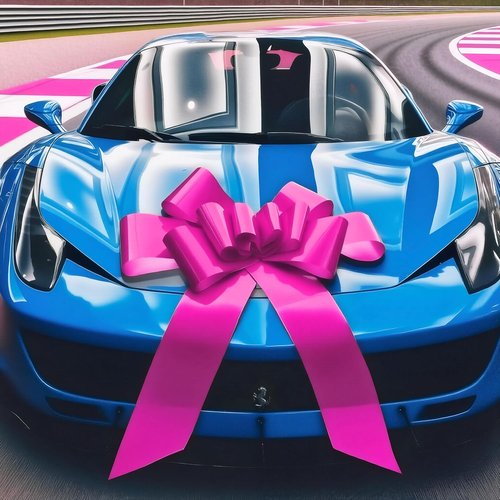 GYDbow 30 Inch Giant Rosy Car Bow - Extra Large Pull Bow for New Car Gifts & Celebrations