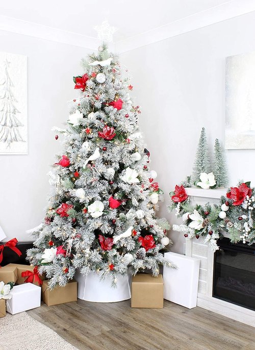 Darware Large White Doves - Set of 3 | 8-Inch Long Artificial Figures for Christmas & Wedding Decor