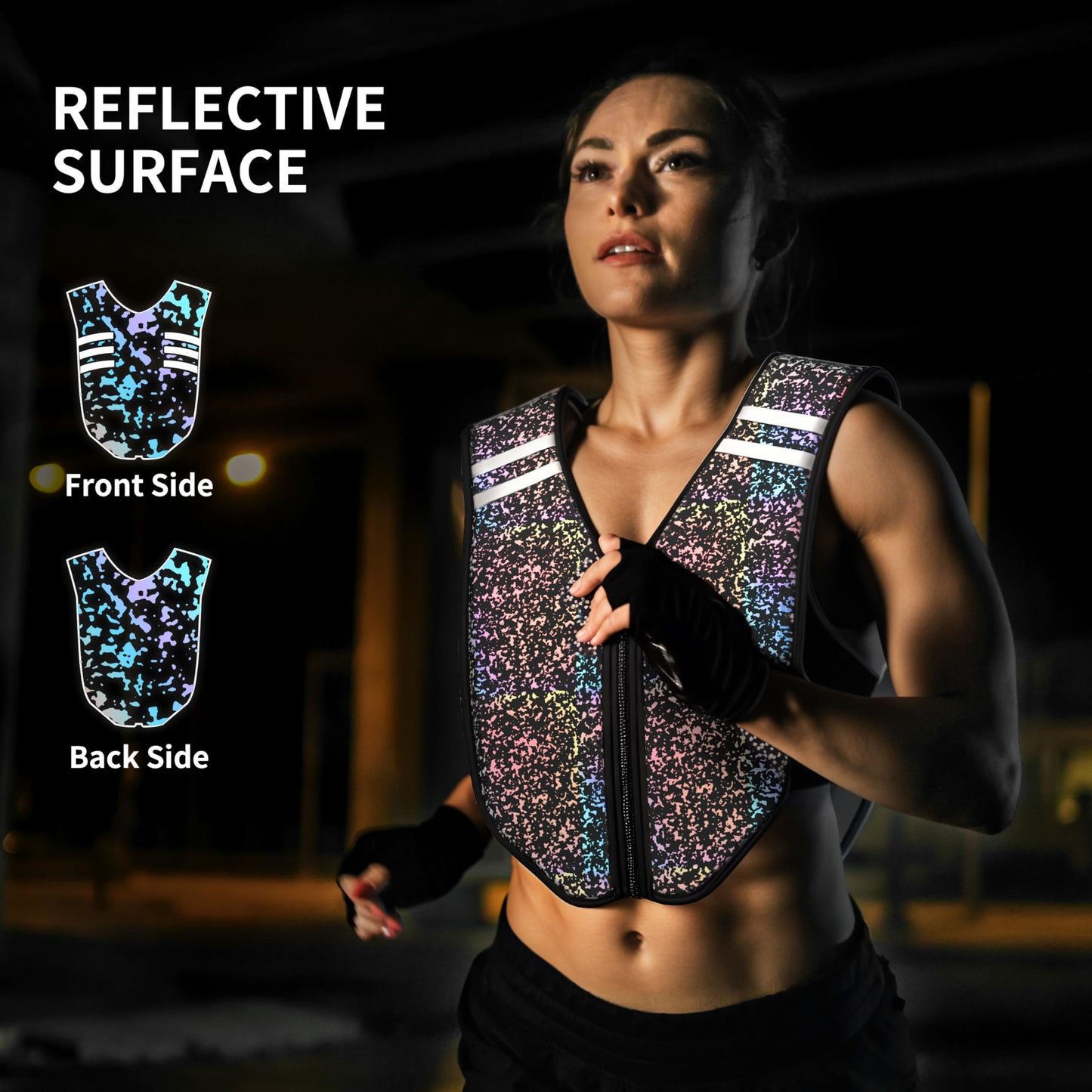 PROIRON Weighted Vest Soft Washable for Men Women 6.5lbs/11lbs/17.5lbs/22lbs,Fully Reflective Running Weight Vest,No Leakage Weighted Vest for Fitness,Workout,Weight Loss,Strength Training