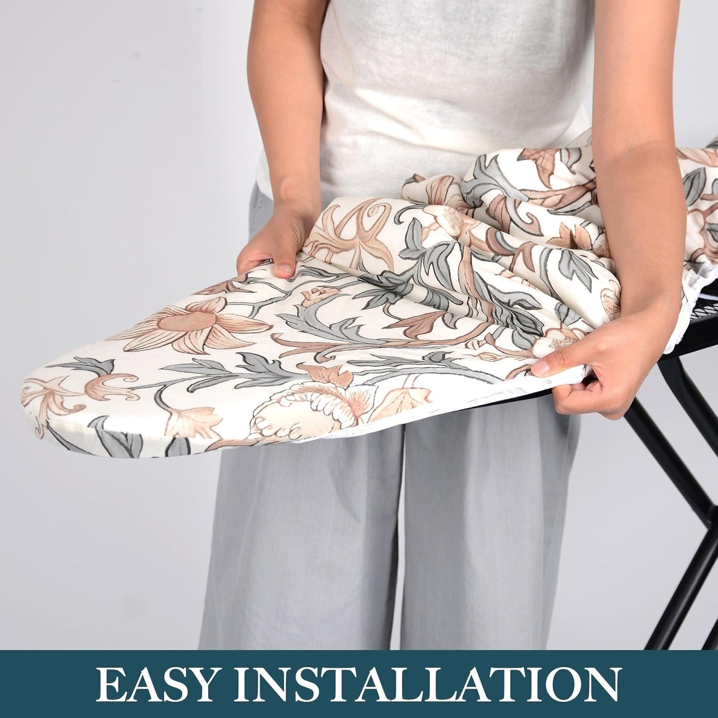 Veiox Thick Padded Ironing Board Cover - Extra Soft Heatproof Surface with Reflective Technology | Fits Standard Sizes (15" x 54")