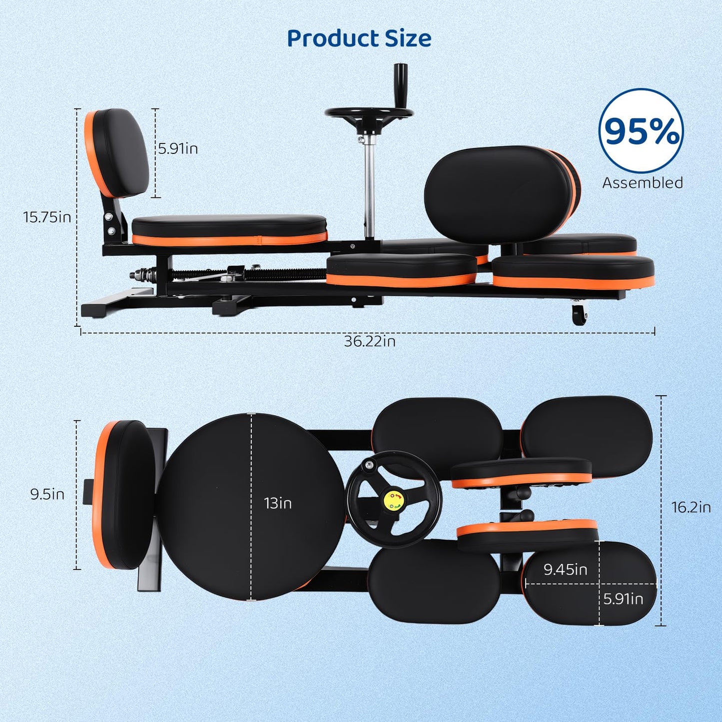 Olenyer Leg Stretcher,220lbs Heavy Leg Stretch Machine,200° Adjustable Split Machine for Ballet,Home Gym Leg Stretching Training Machine, Suitable for Ballet, Dance, Yoga, Home Gym Dedicated