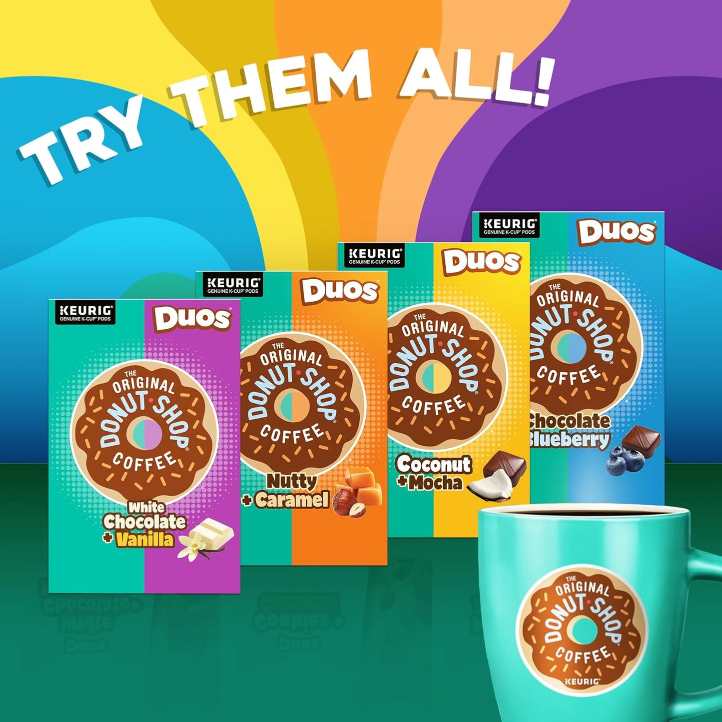 Original Donut Shop - Coconut & Mocha K-Cup Pods | Medium Roast Coffee, 96 Count