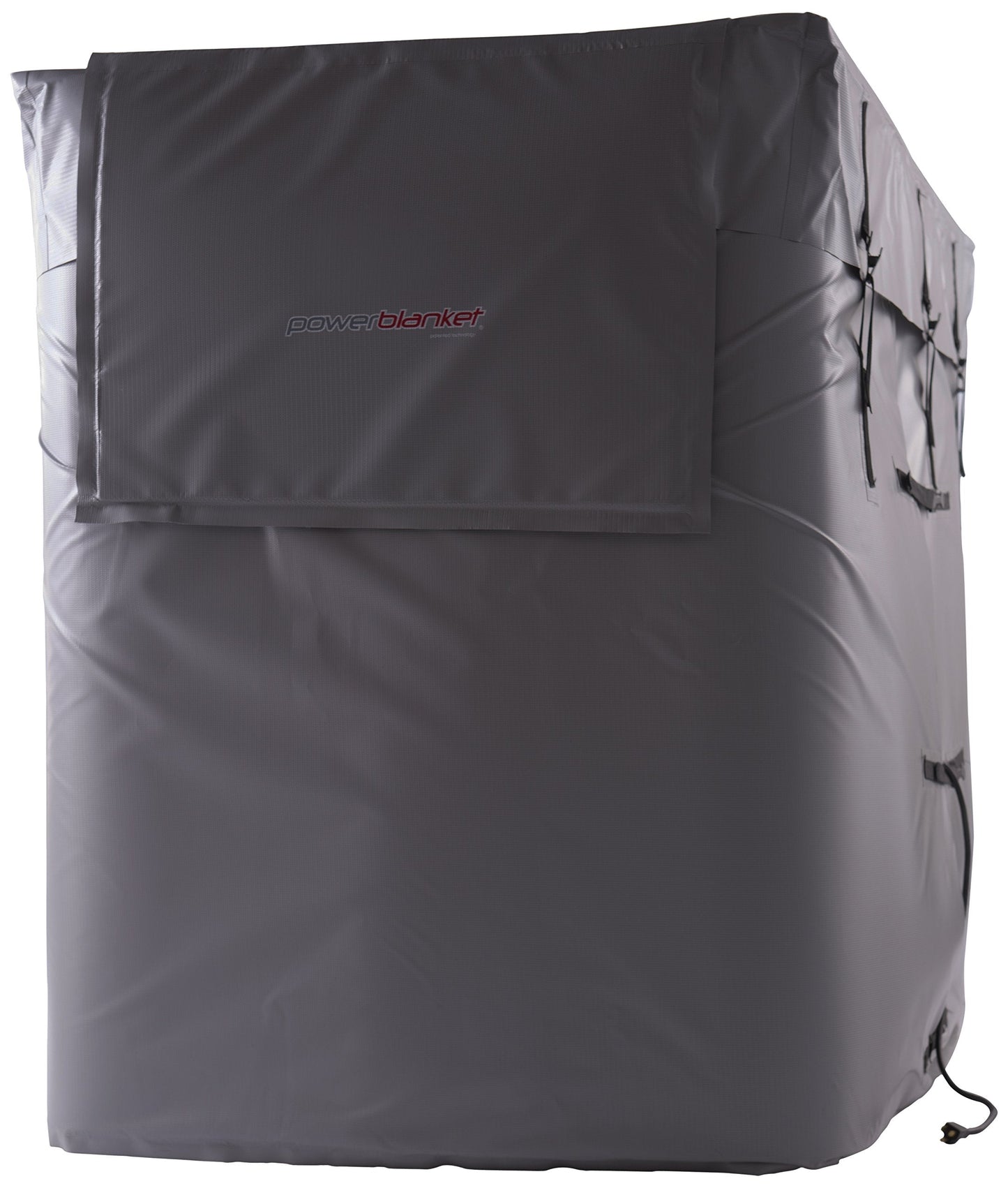 Powerblanket 330 Gallon Industrial DEF Tote Heater with Adjustable Thermostat Controller, Insulated Lid, Industrial Grade Gray Vinyl and Heavy Duty Straps.