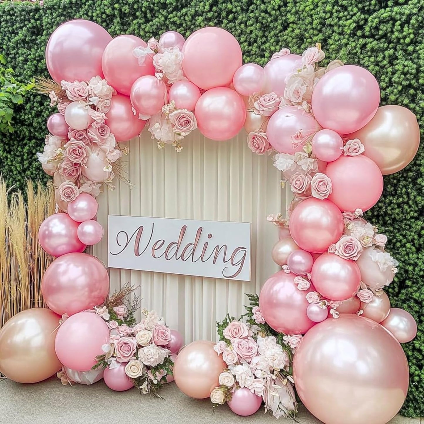 PartyWoo Light Pink Balloons - 50 Pcs 12 Inch Pearl Latex Helium Balloons for Baby Showers & Parties
