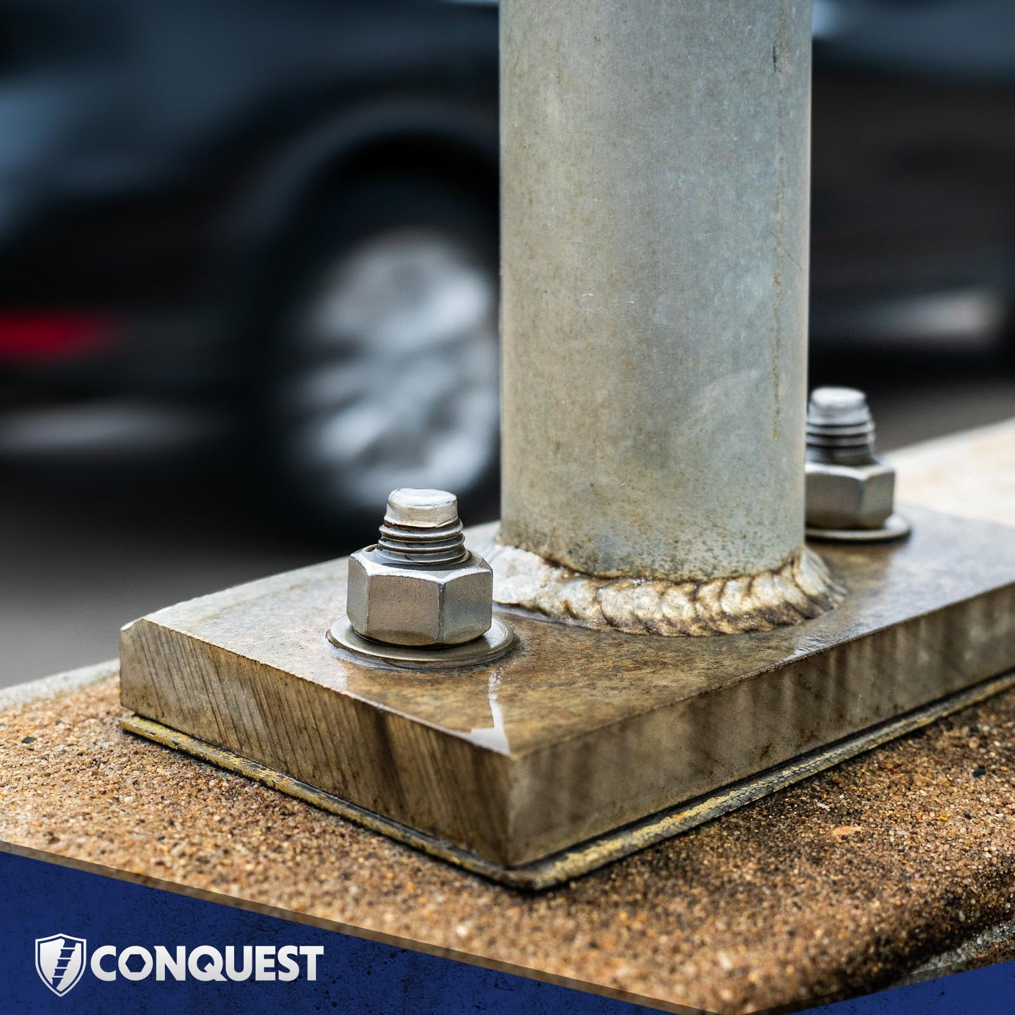 Conquest 304 Stainless Steel Concrete Wedge Anchors 3/8" x 5" - Heavy Duty Anchor Bolts for Outdoor, Residential, and Light Commercial Use (50 Pack)