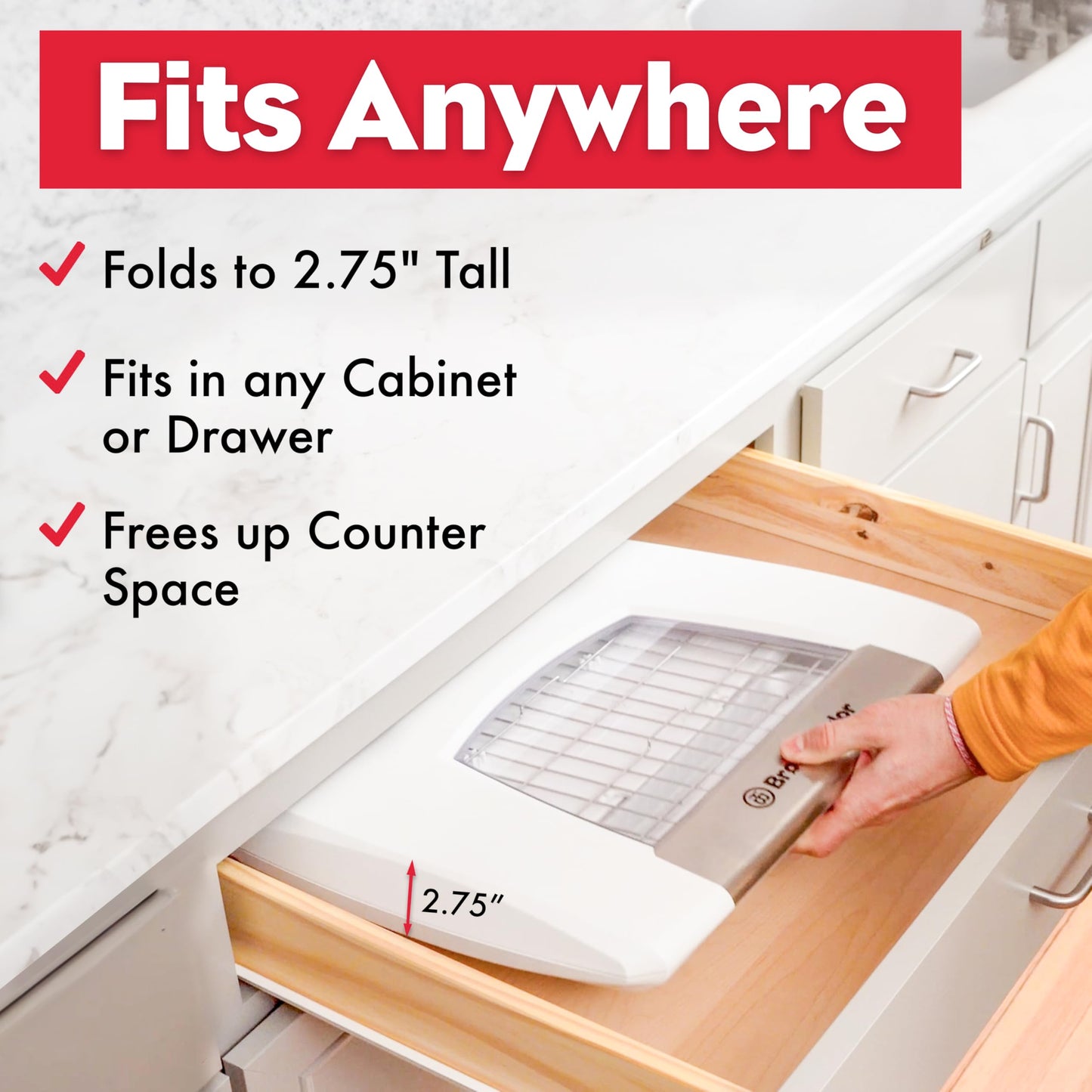 Brod & Taylor Folding Proofer & Slow Cooker (Proofer w/Accessory Shelf), White