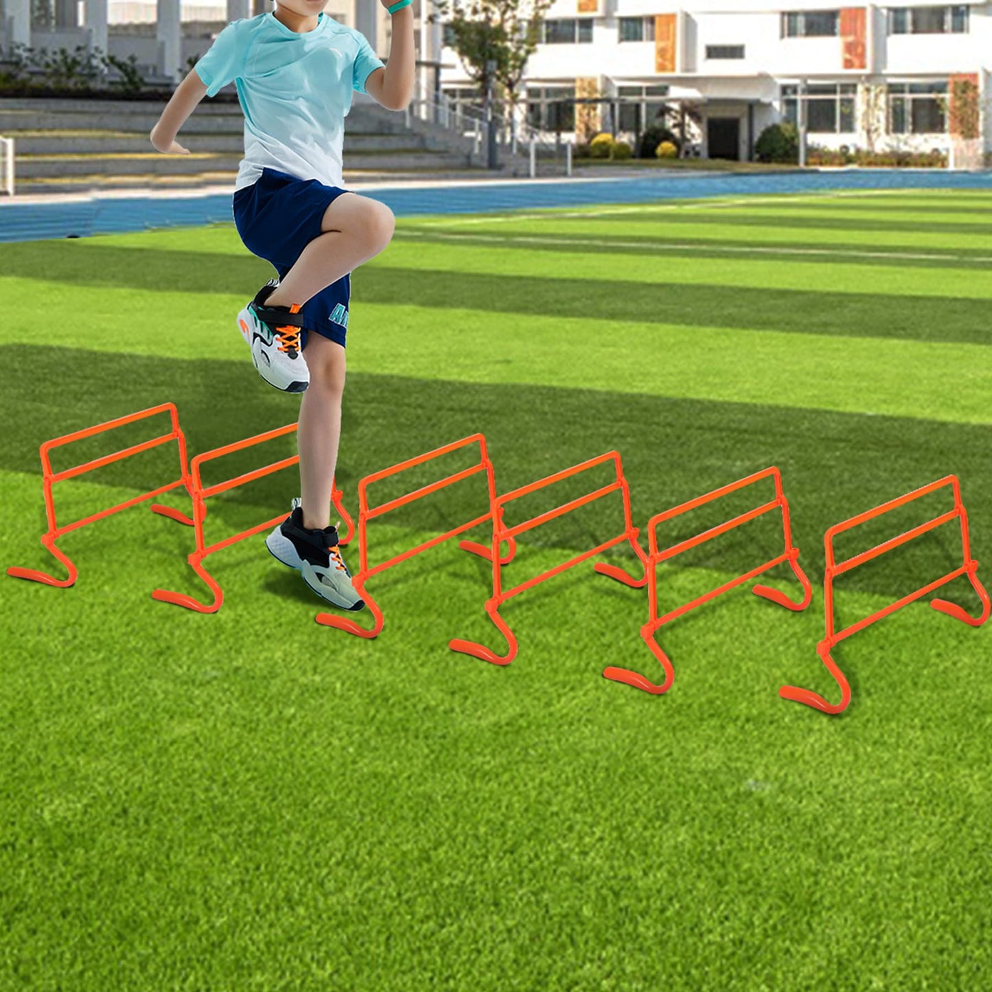 Lineslife Adjustable Agility Hurdles,4 Height Speed Training Hurdles, Portable Speed Training Equipment with Carry Bag for for Athletes,Soccer,Basketball, Baseball, Indoor Outdoor Sports