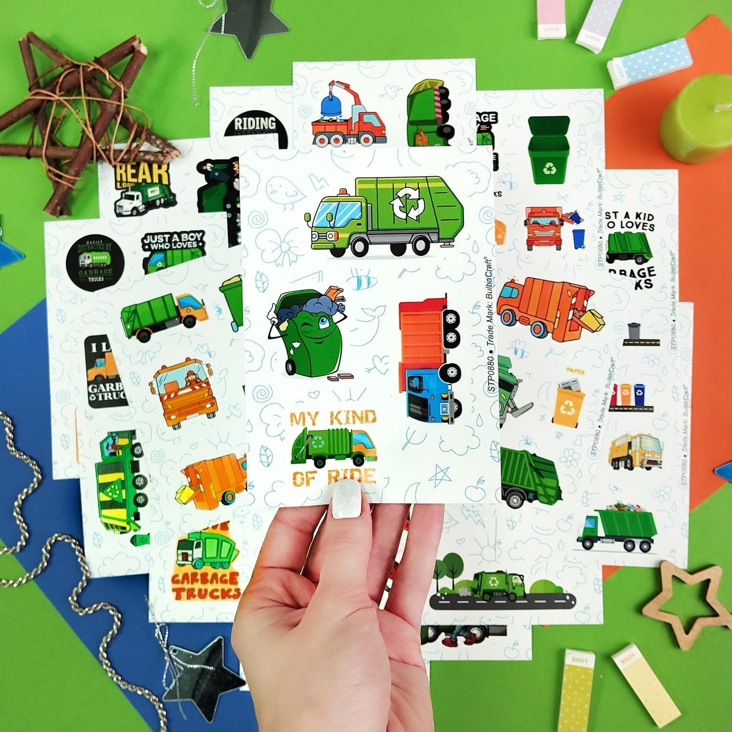 Durable Garbage Truck Stickers - Perfect for Party Supplies and Gifts