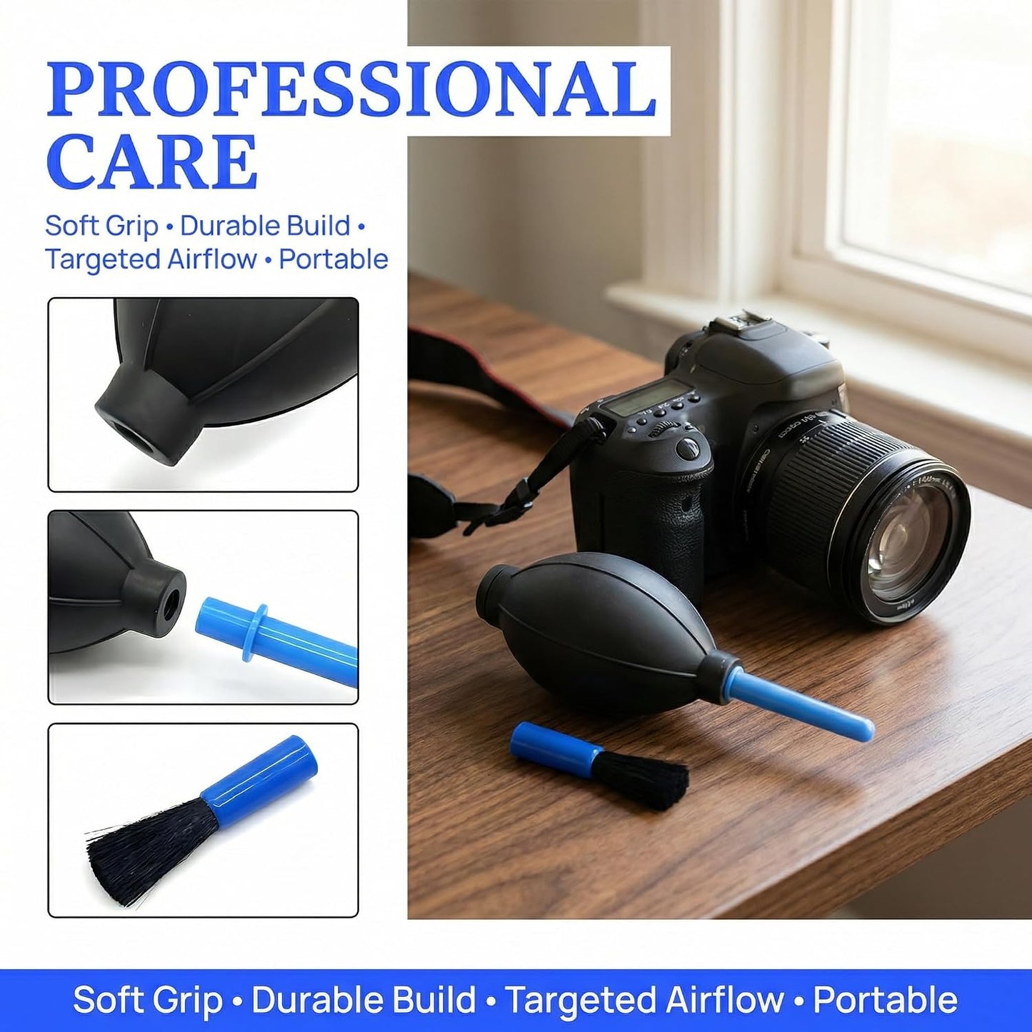 KMYZQDV Bulb Camera Air Blower Cleaner with Soft Brush Hand Squeeze Puffer Pump for Lens Watch and Electronics Rocket