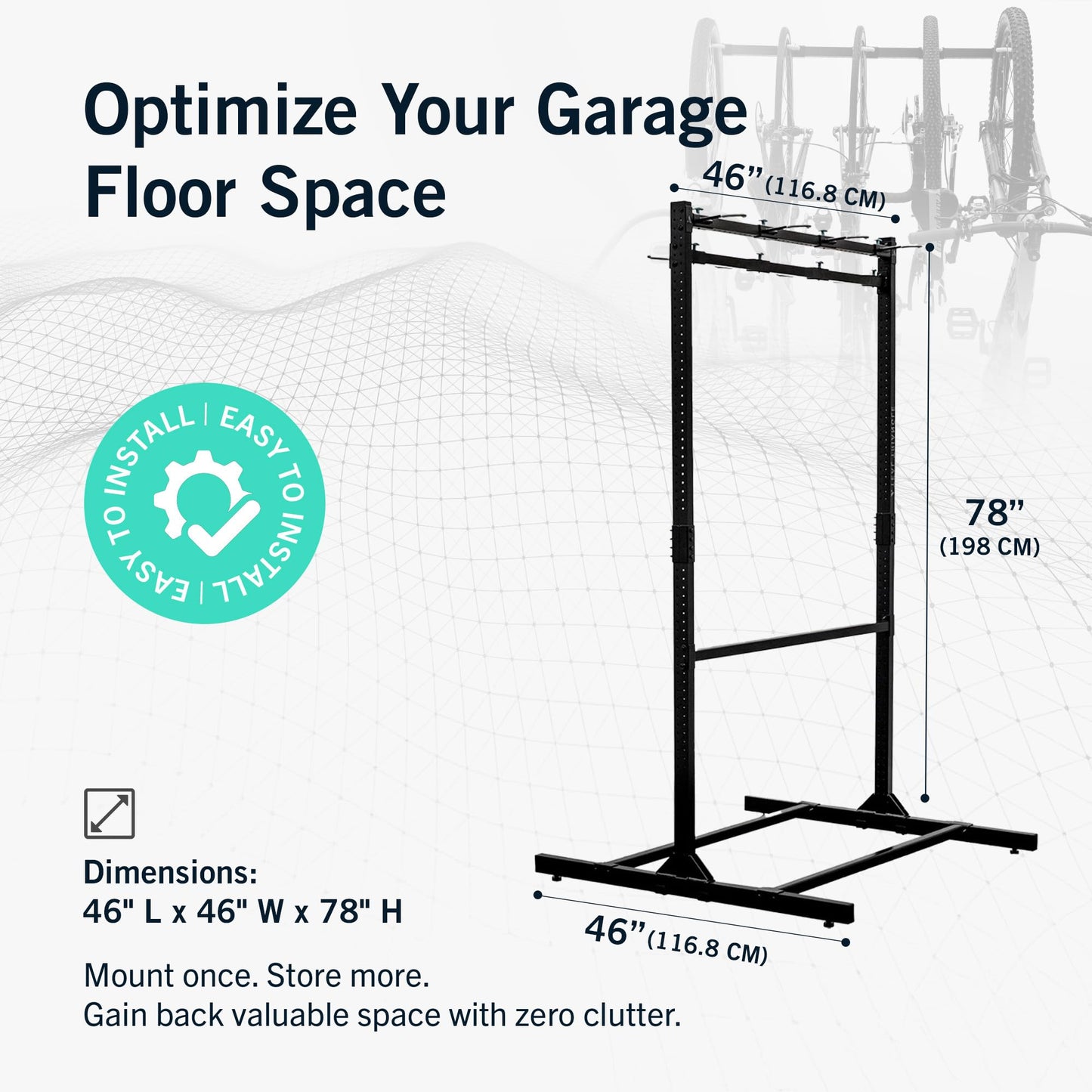 StoreYourBoard Vertical Bike Rack Garage Storage System for 8 Bikes | Freestanding Bike Rack Heavy Duty Floor Bike Stand Bicycle Organizer for Road Mountain Hybrid Kids Bikes | Holds upto 300 lb