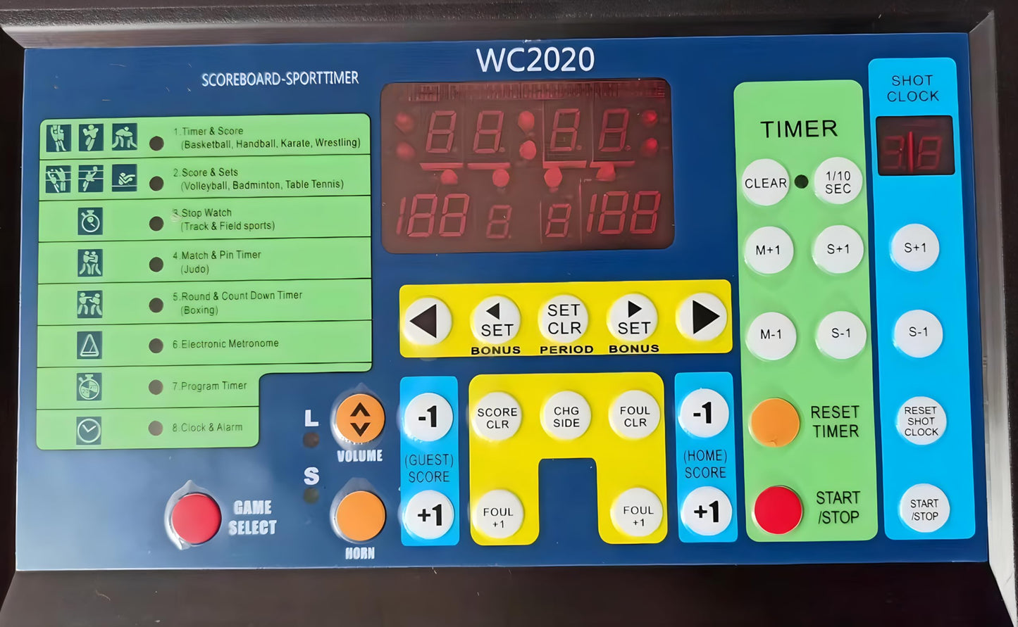 Audio Injector Multisport Indoor Tabletop Scoreboard with remote control, Black